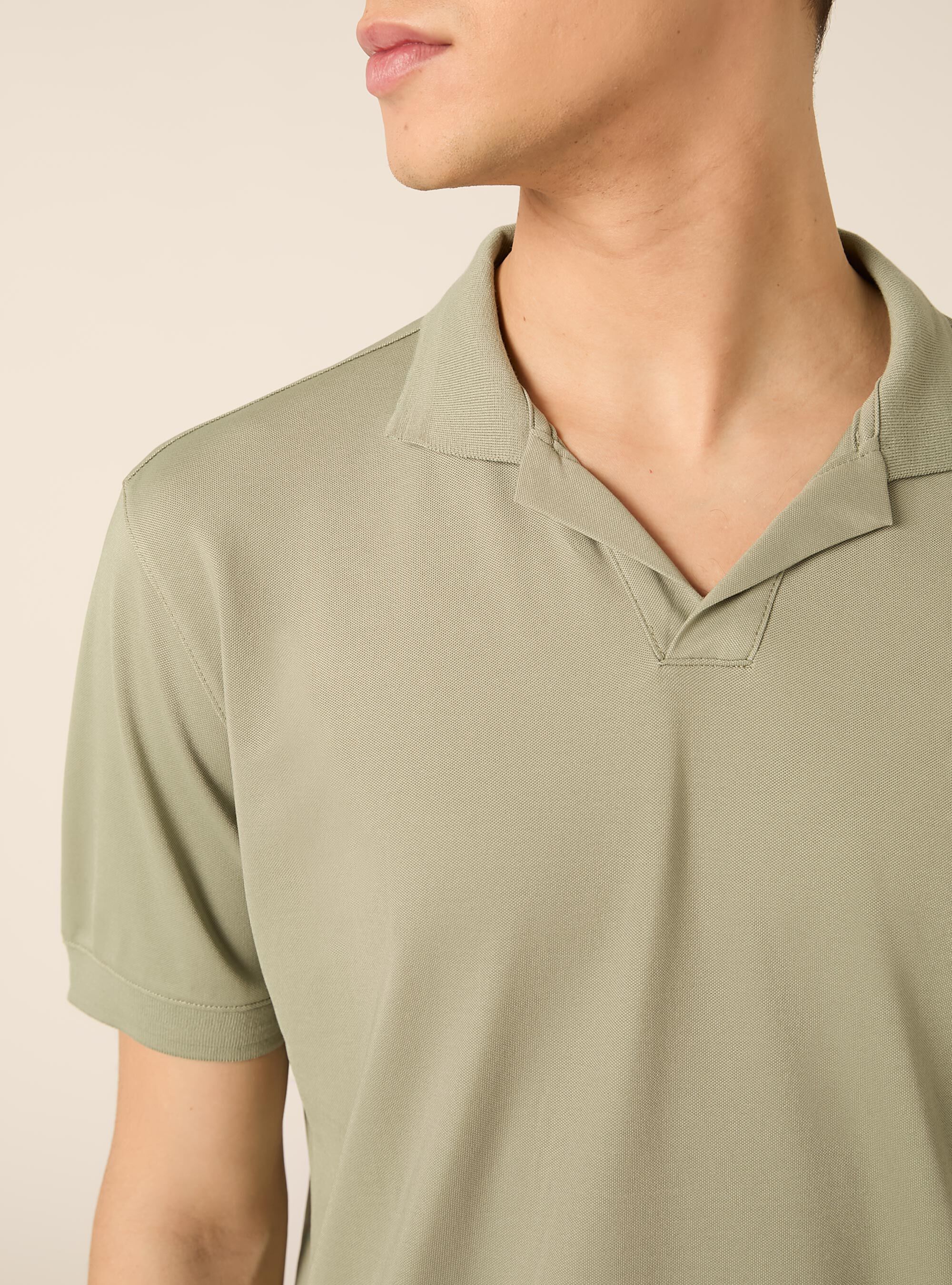AIRES stretch piqu&eacute; polo shirt, KY2 KAKY MEDIUM