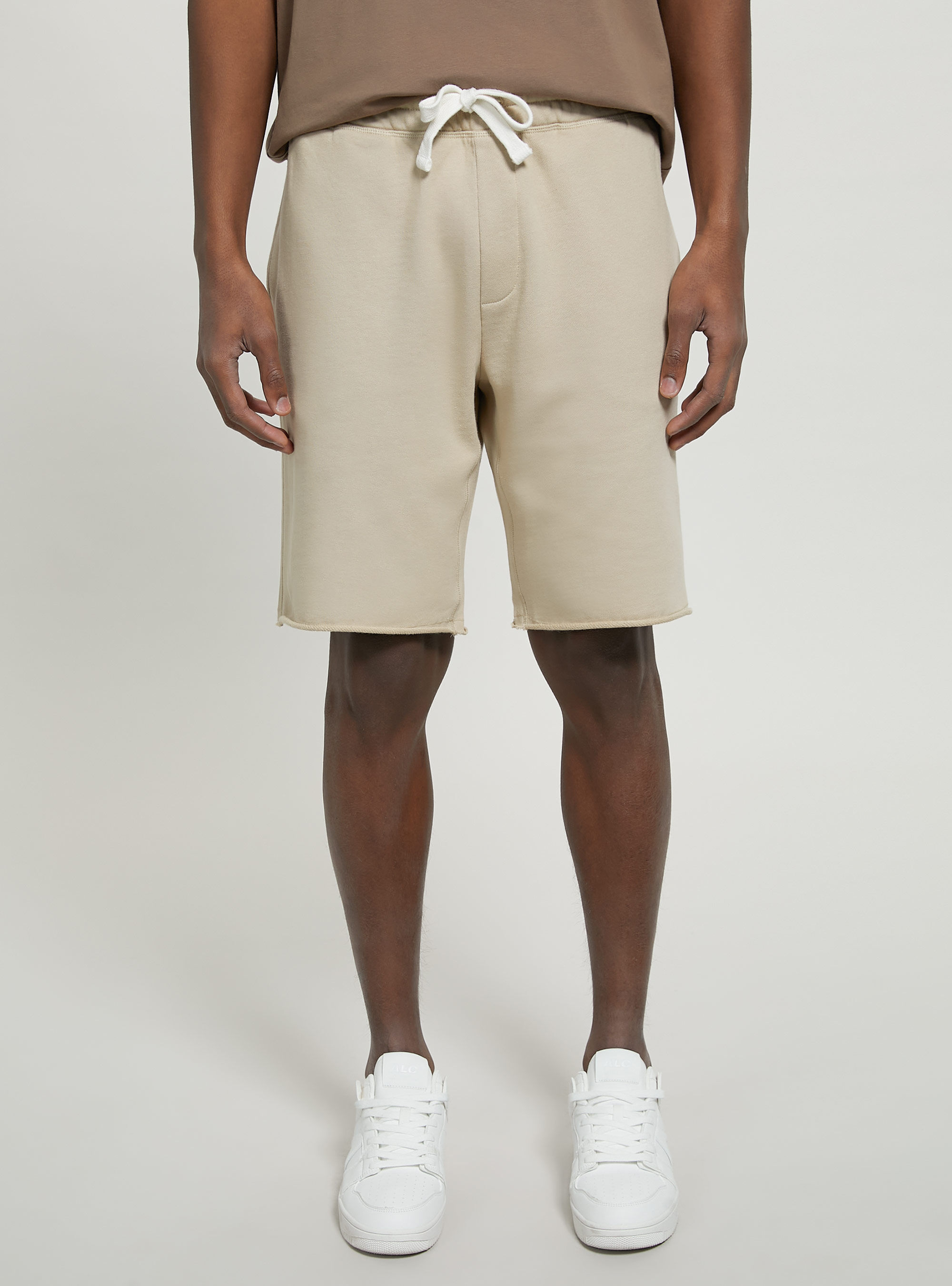 Cotton jogger bermuda shorts