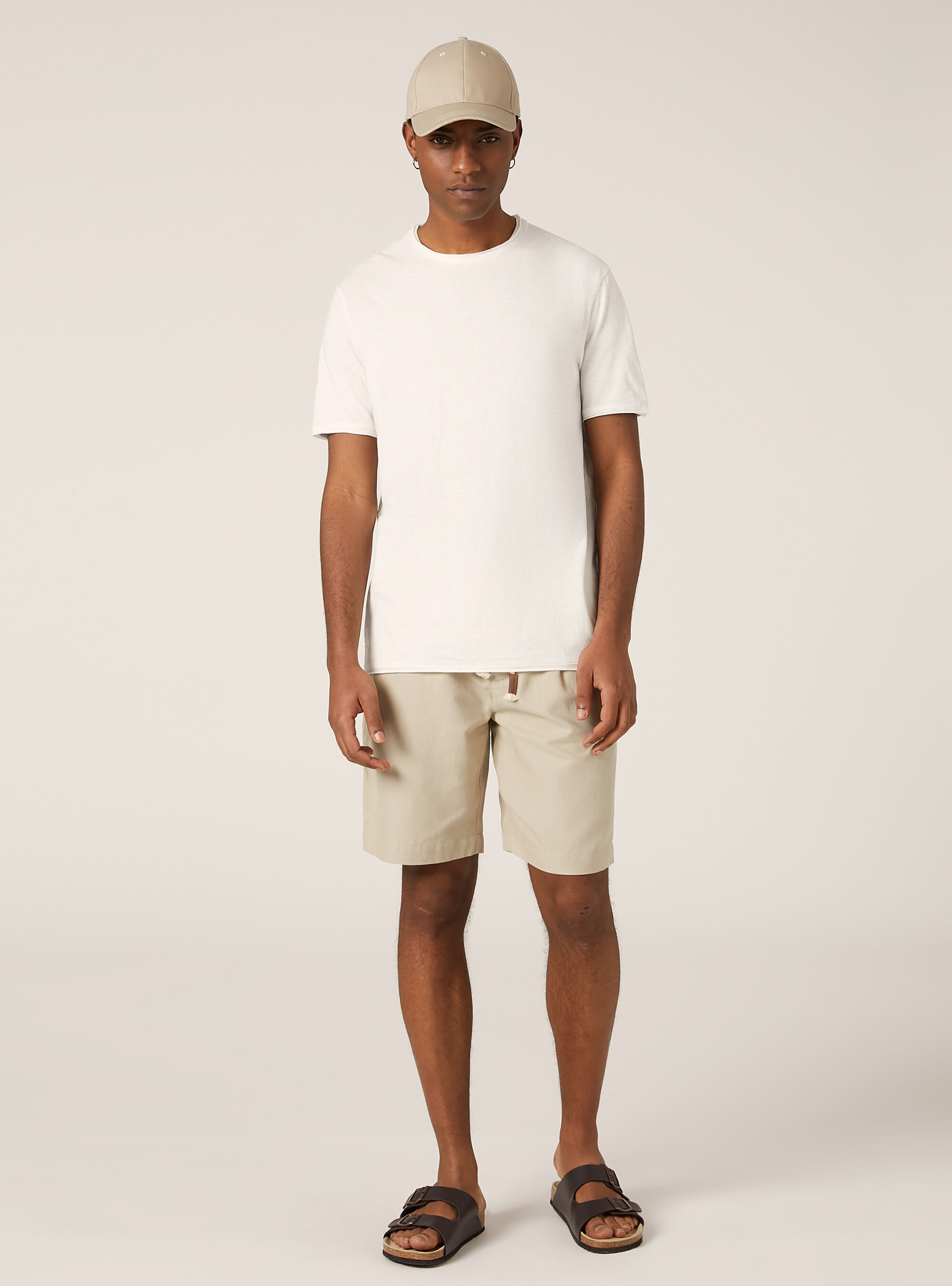 Camiseta de algod&oacute;n de corte crudo, WH1 OFF WHITE