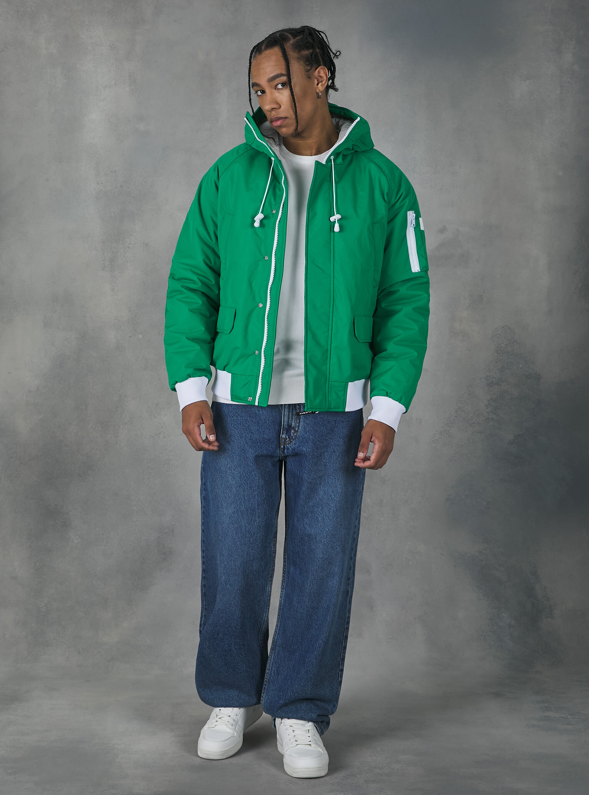 Hooded jacket with recycled padding | Alcott | Men's Jackets