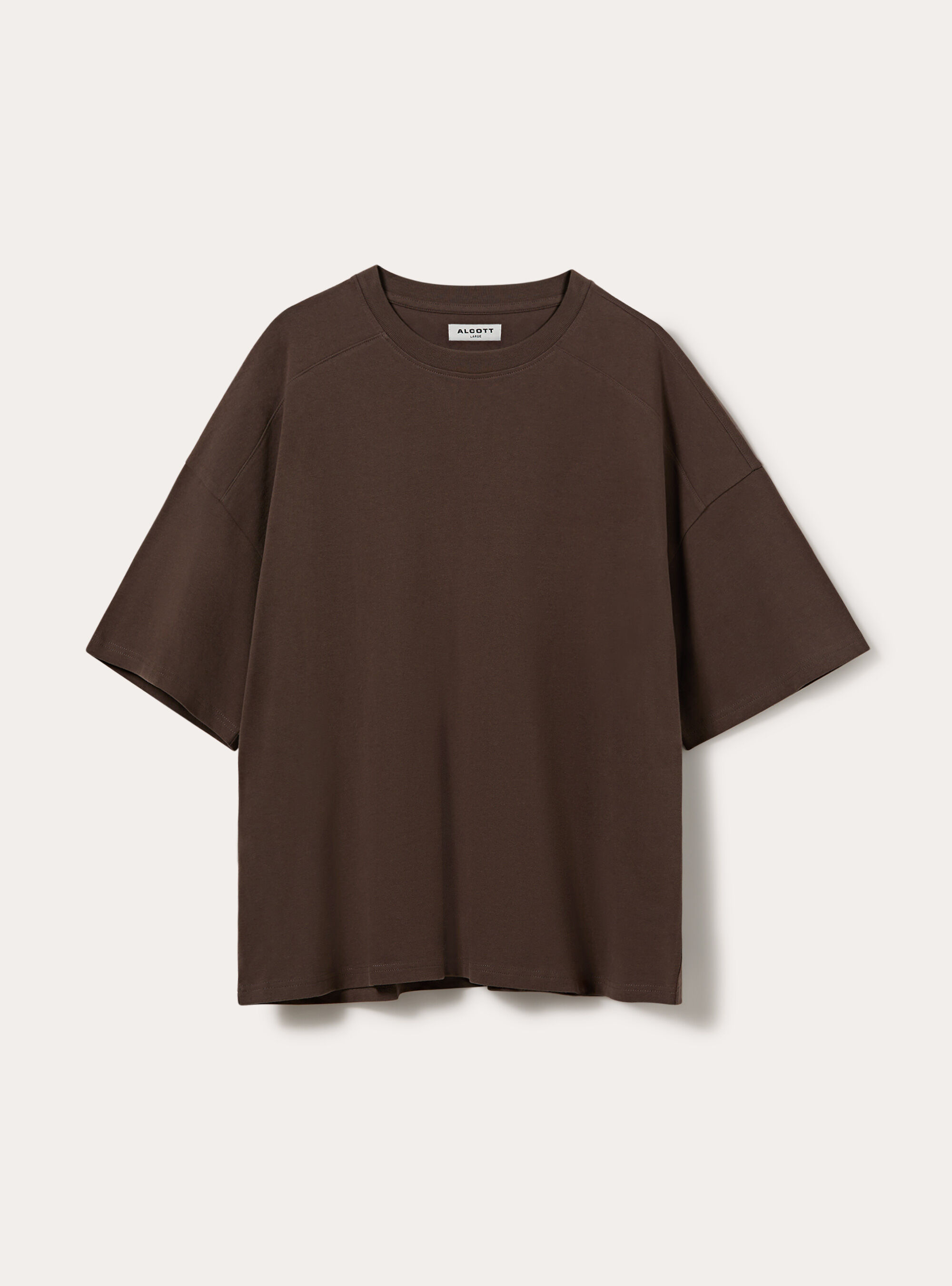 T-shirt boxy fit con tagli sulle spalle, MARRONE SCURO