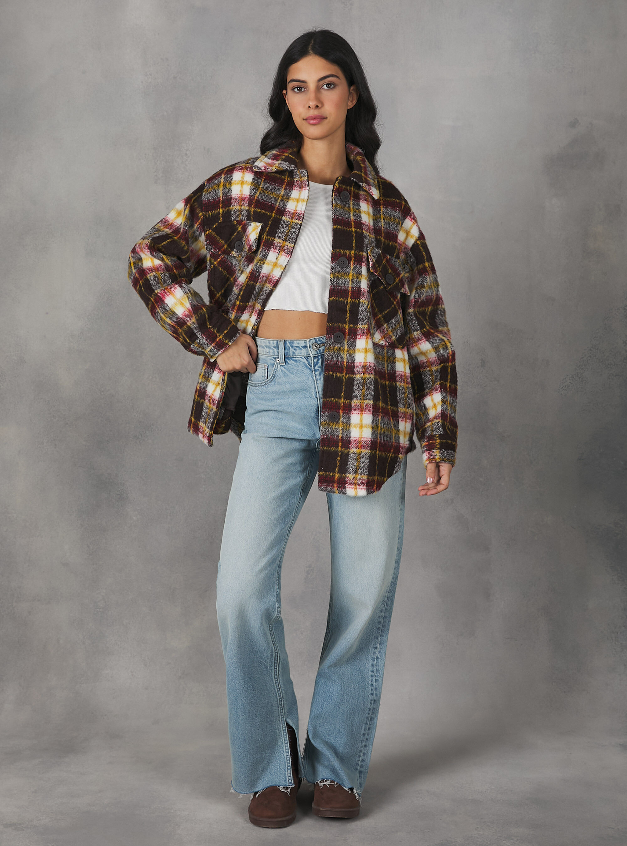 Camicia a cheap quadri oversize