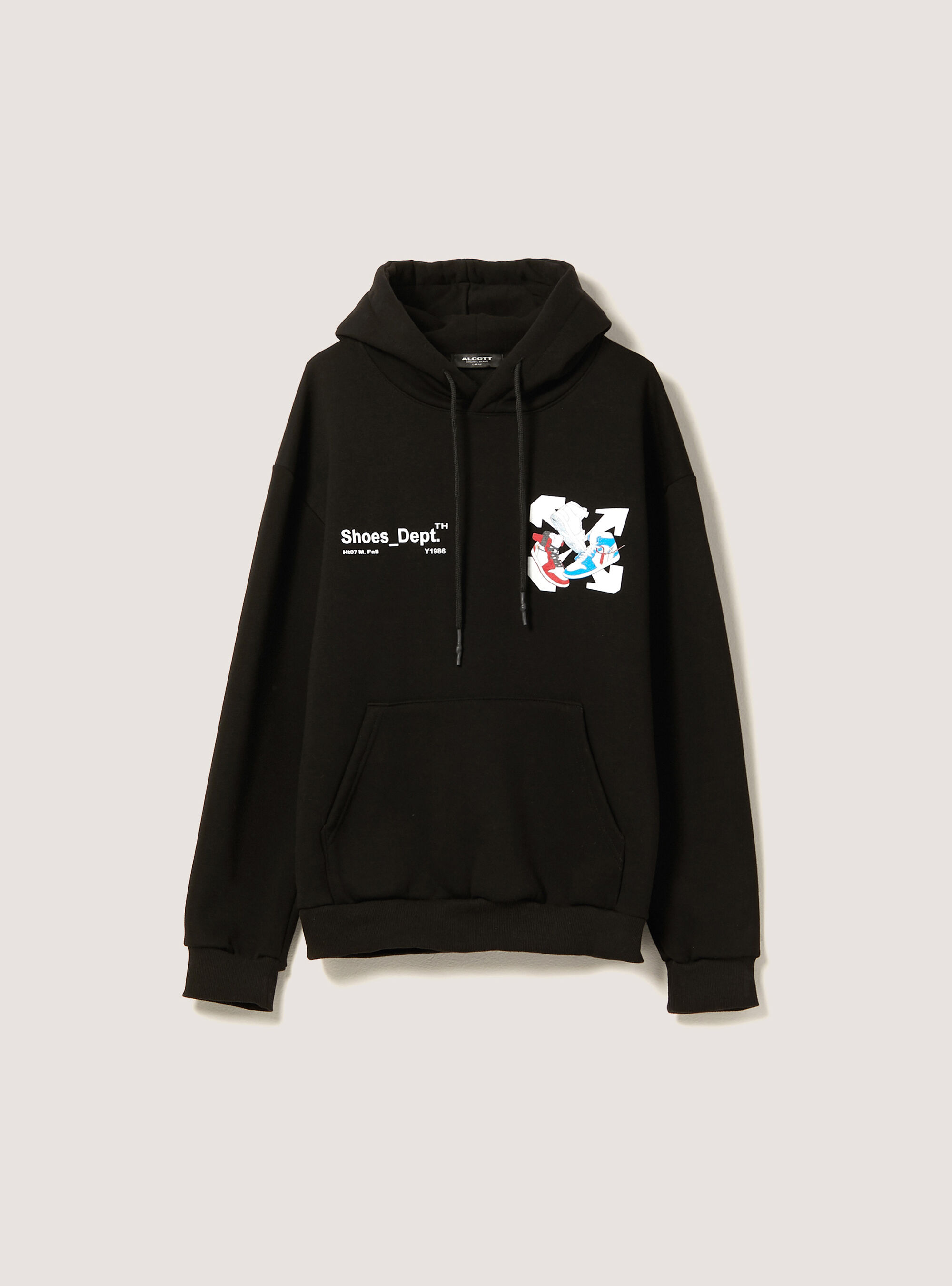 Sweatshirt with Smile Collection print, BK1 BLACK