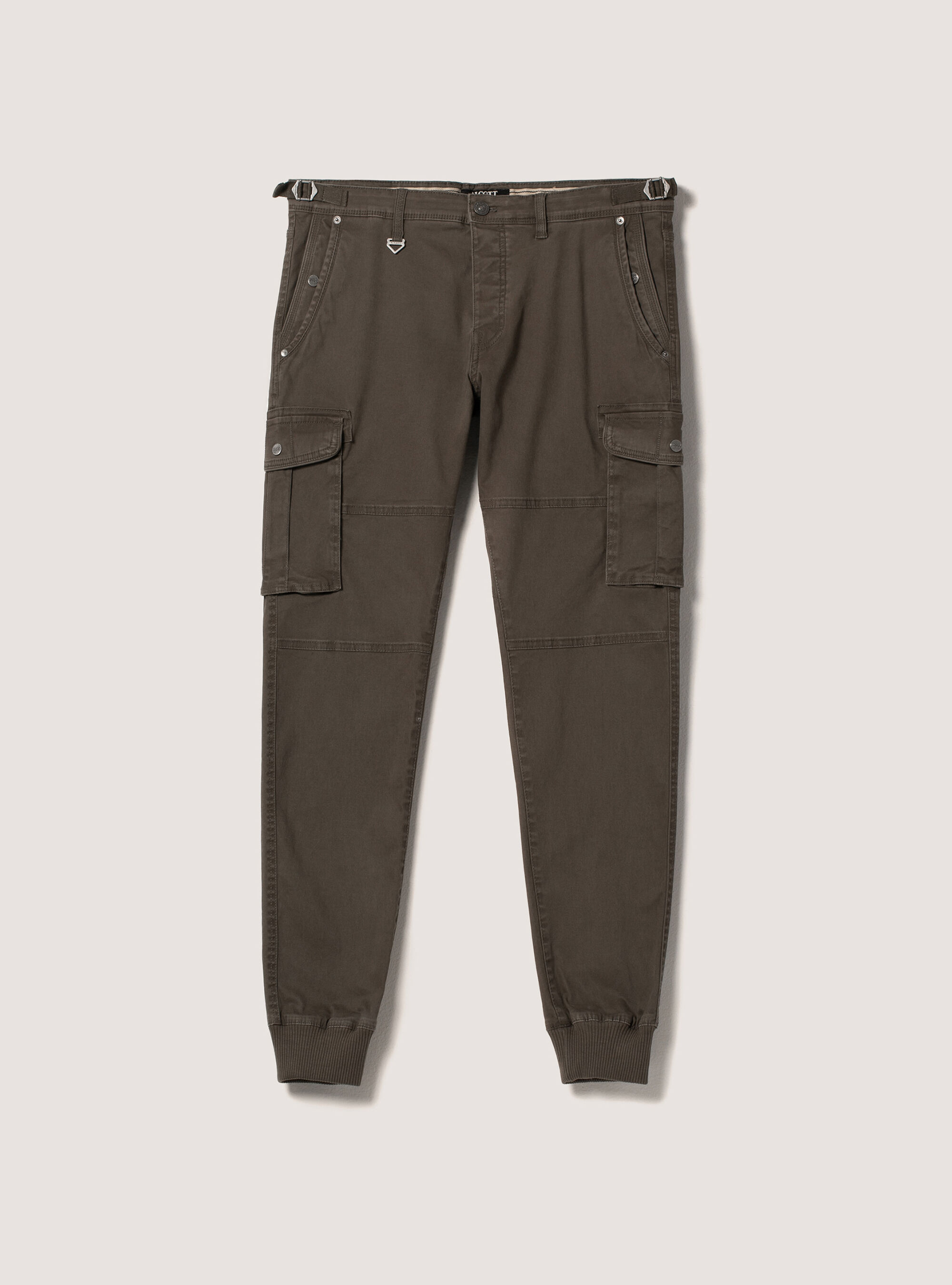 Cotton cargo trousers with elastic band