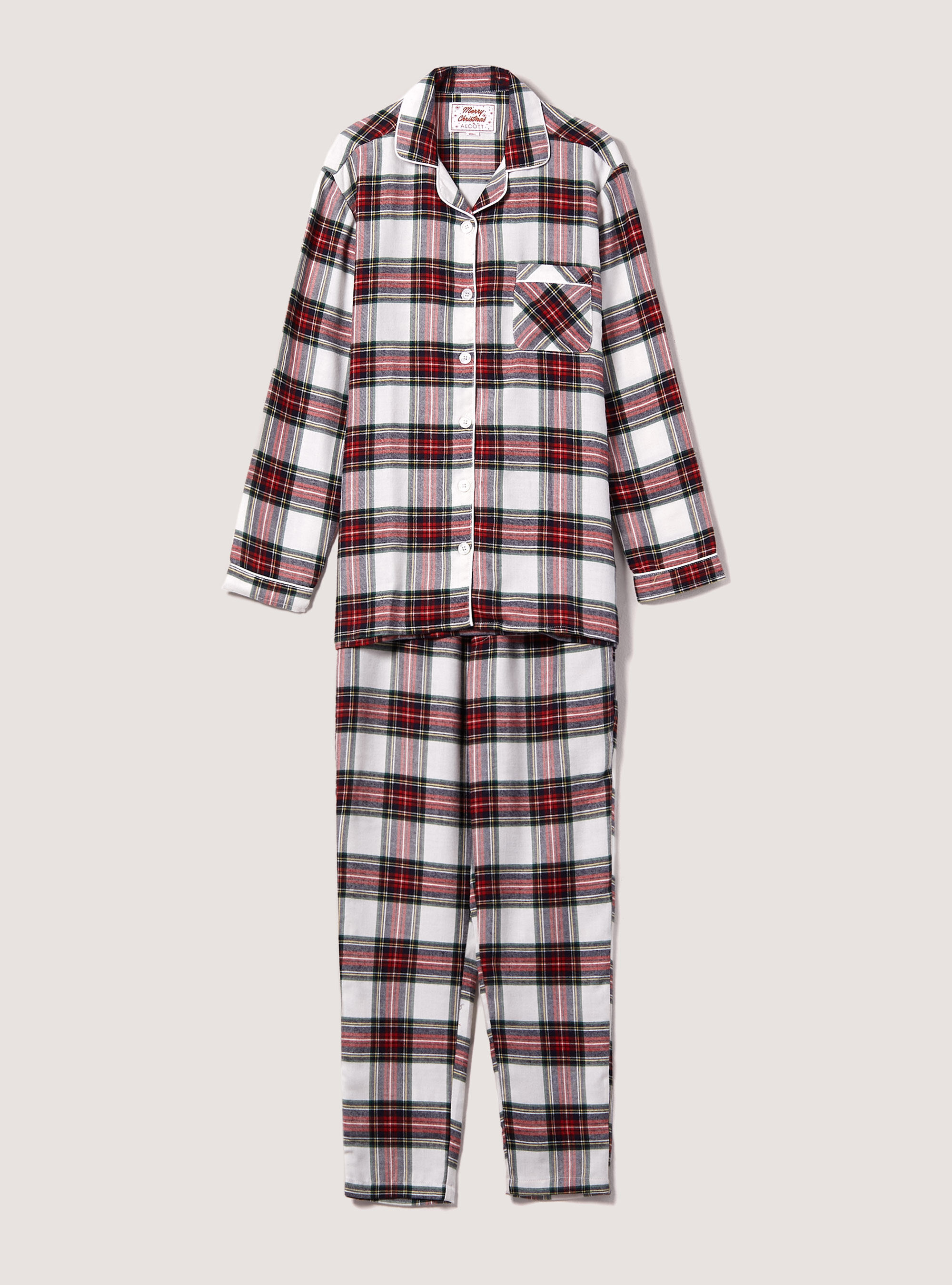 Pyjama en tartan de la collection Famille de Noel
