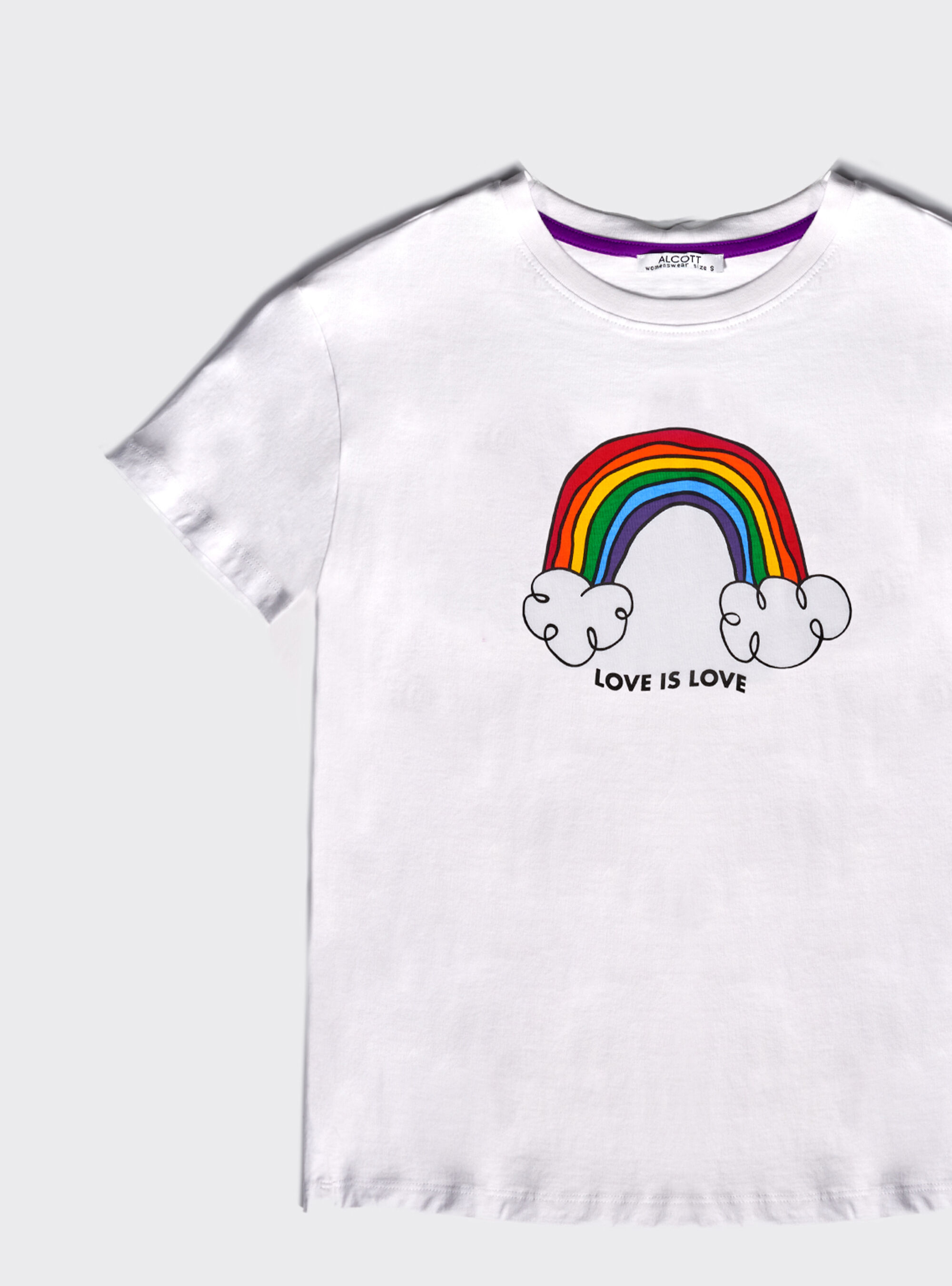Maglietta con stampa arcobaleno