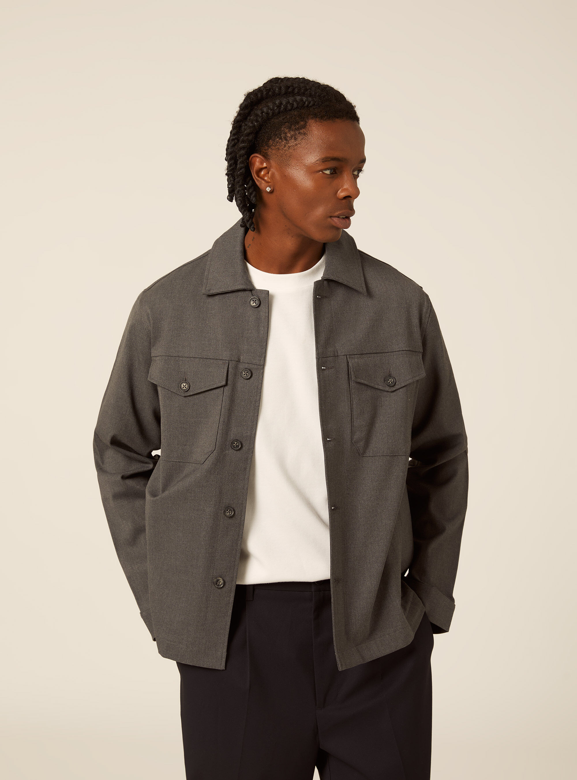 Camicia twill poly viscosa