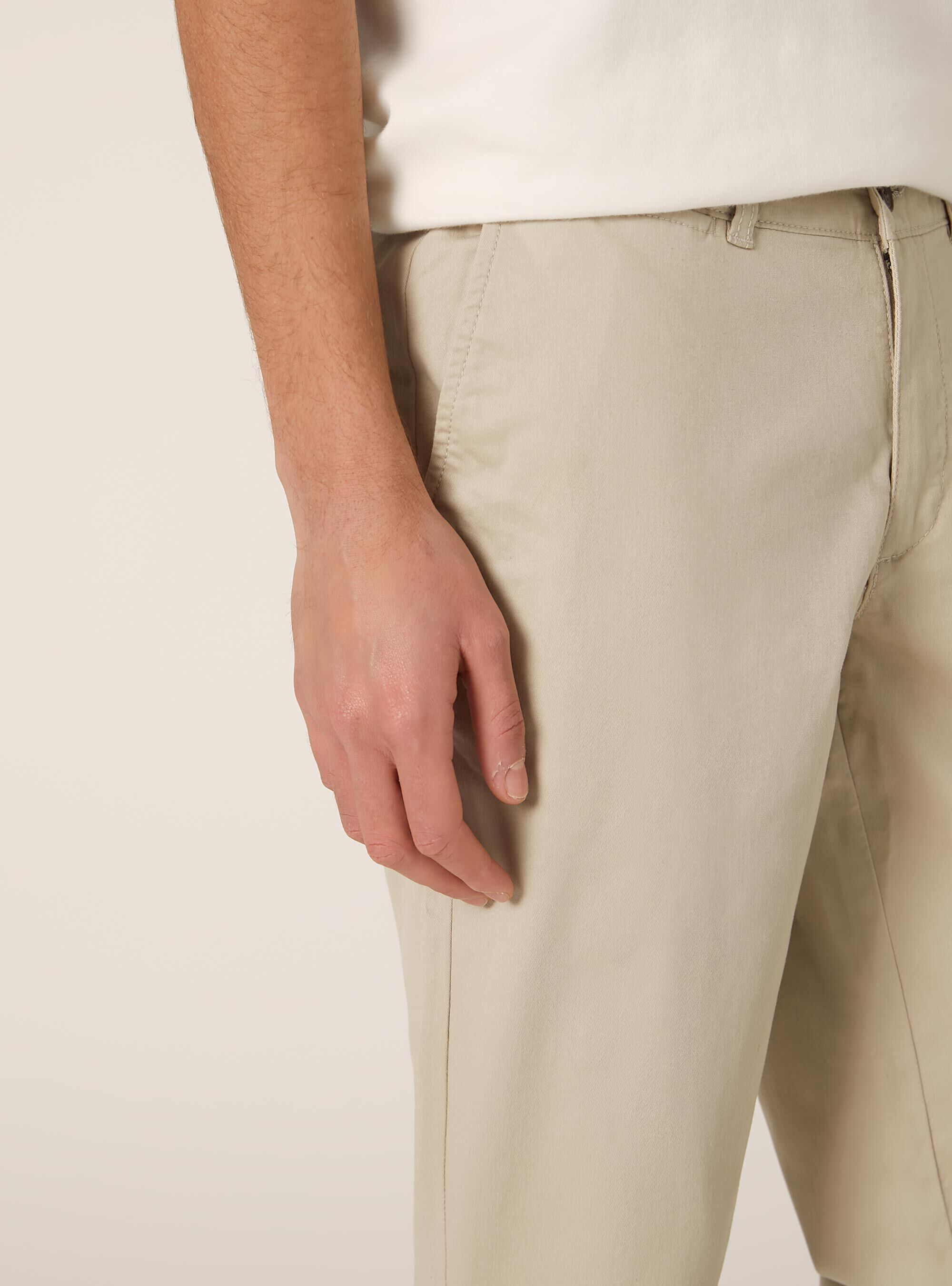 Skinny Fit Chino-Hose aus Stretch-Twill, BG2 BEIGE MEDIUM