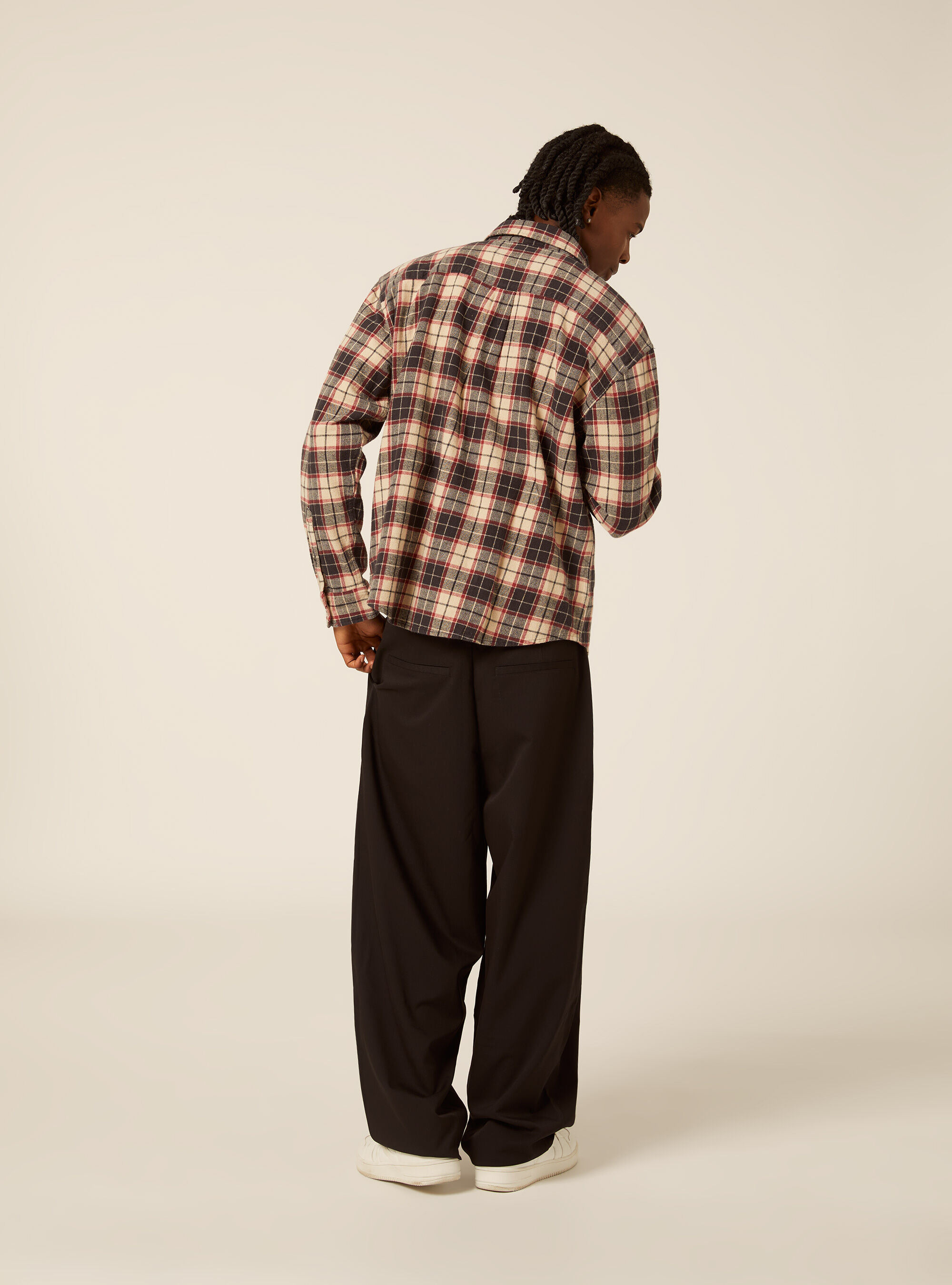 Camicia flanella quadri, BK1 BLACK