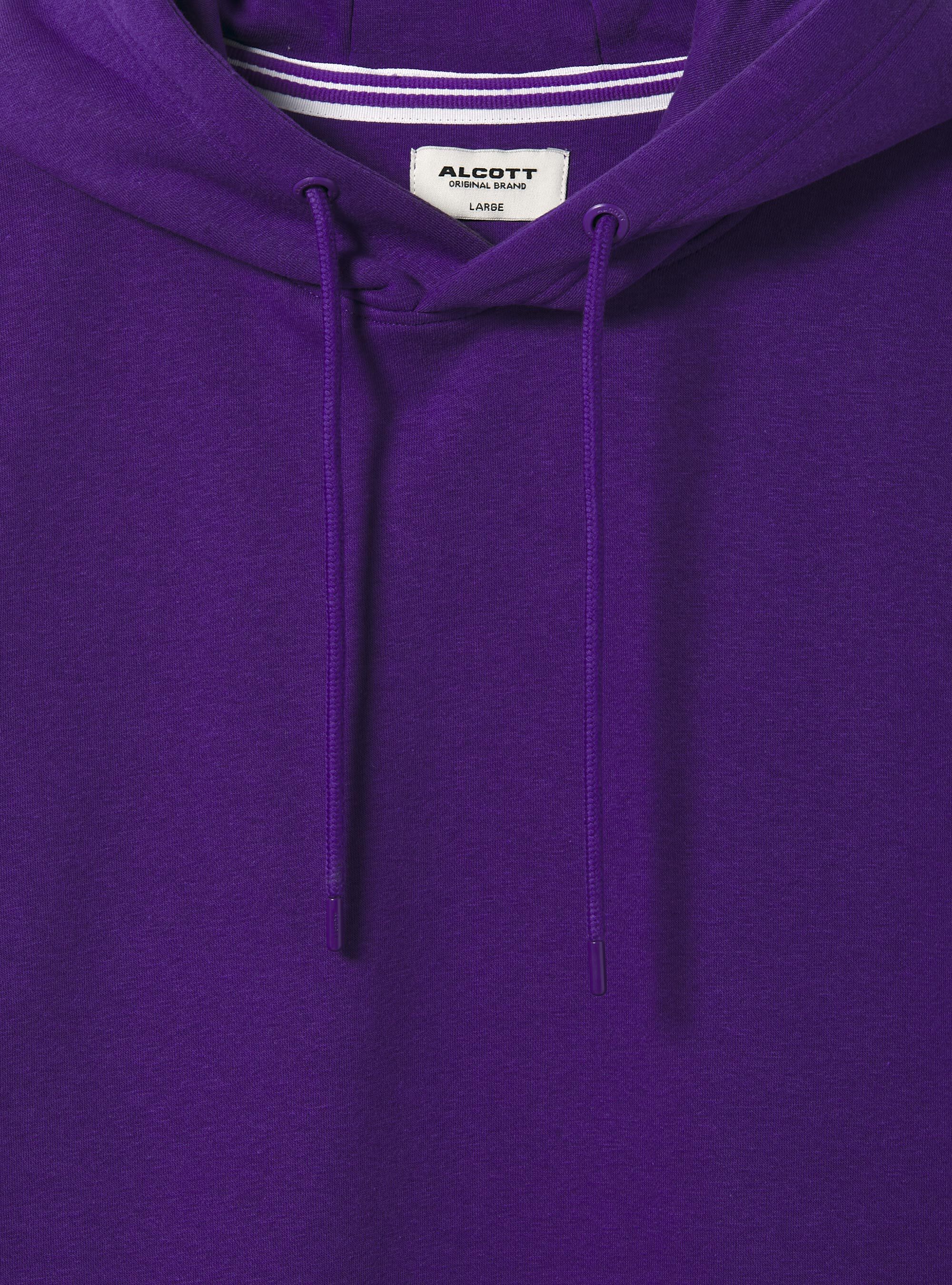 Sudadera con capucha y bolsillo, VI2 VIOLET MEDIUM