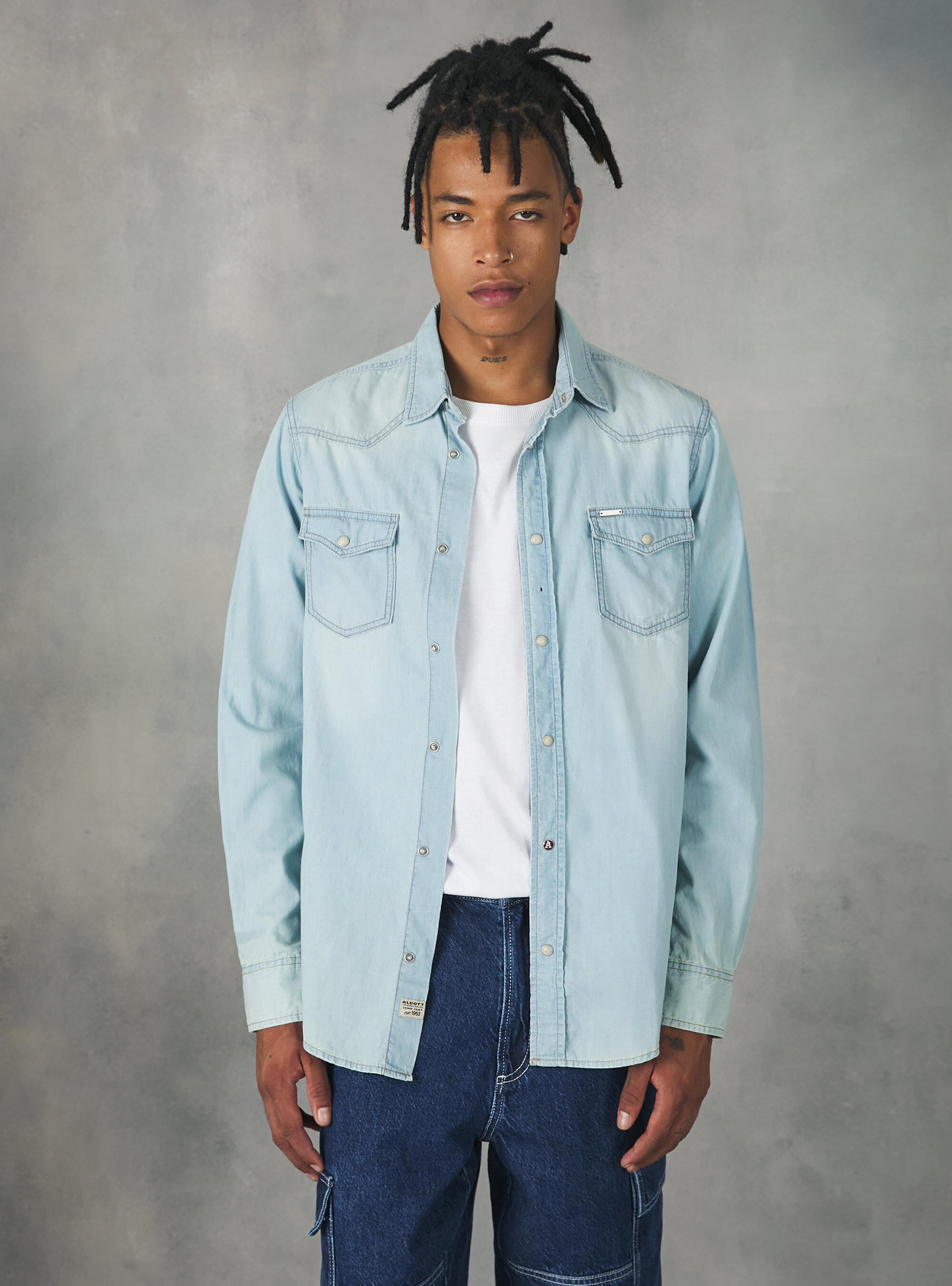Camicia in denim Alcott Camicie Uomo