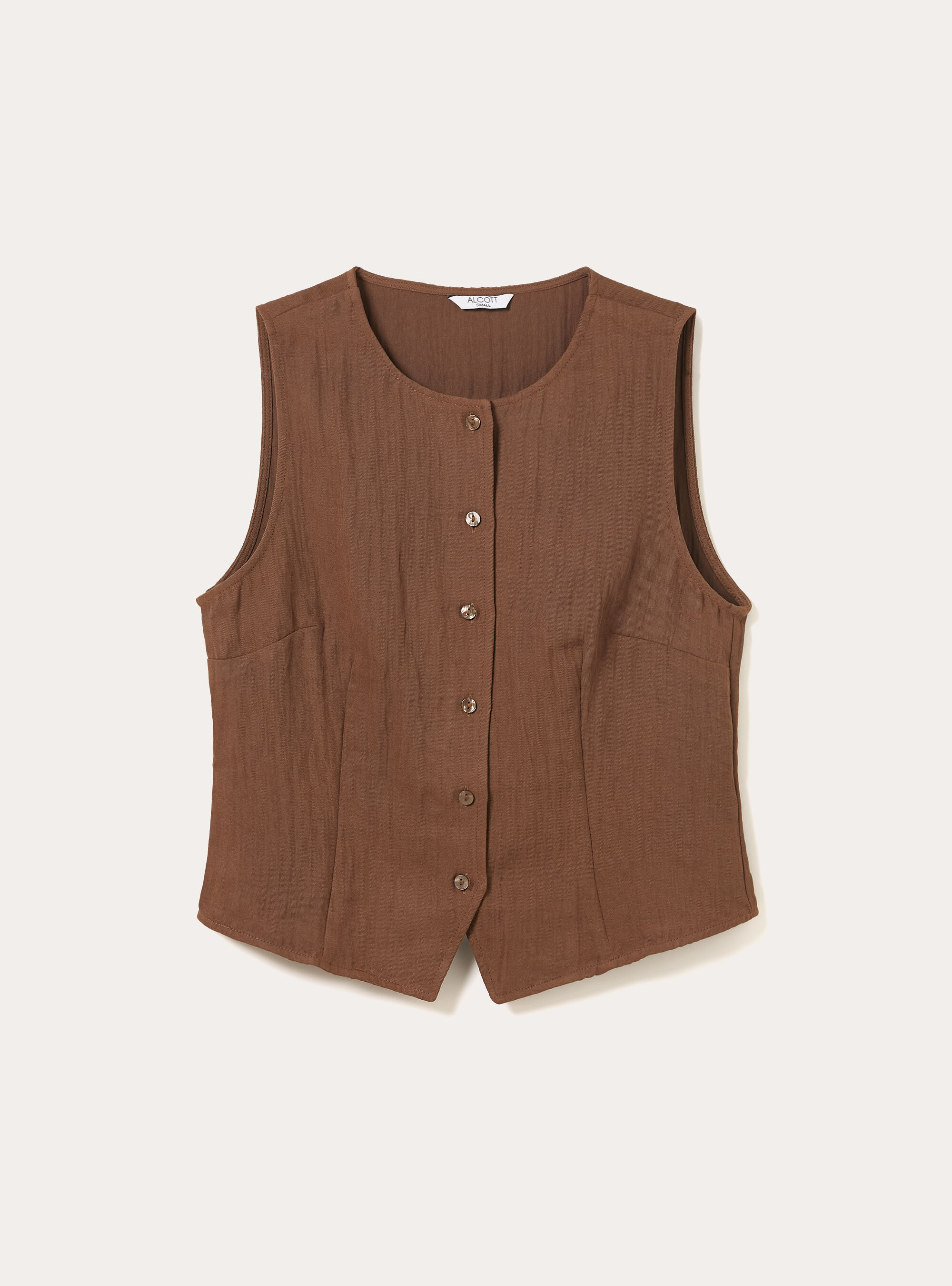 Chaleco de sastrer&iacute;a con textura, BR2 BROWN MEDIUM