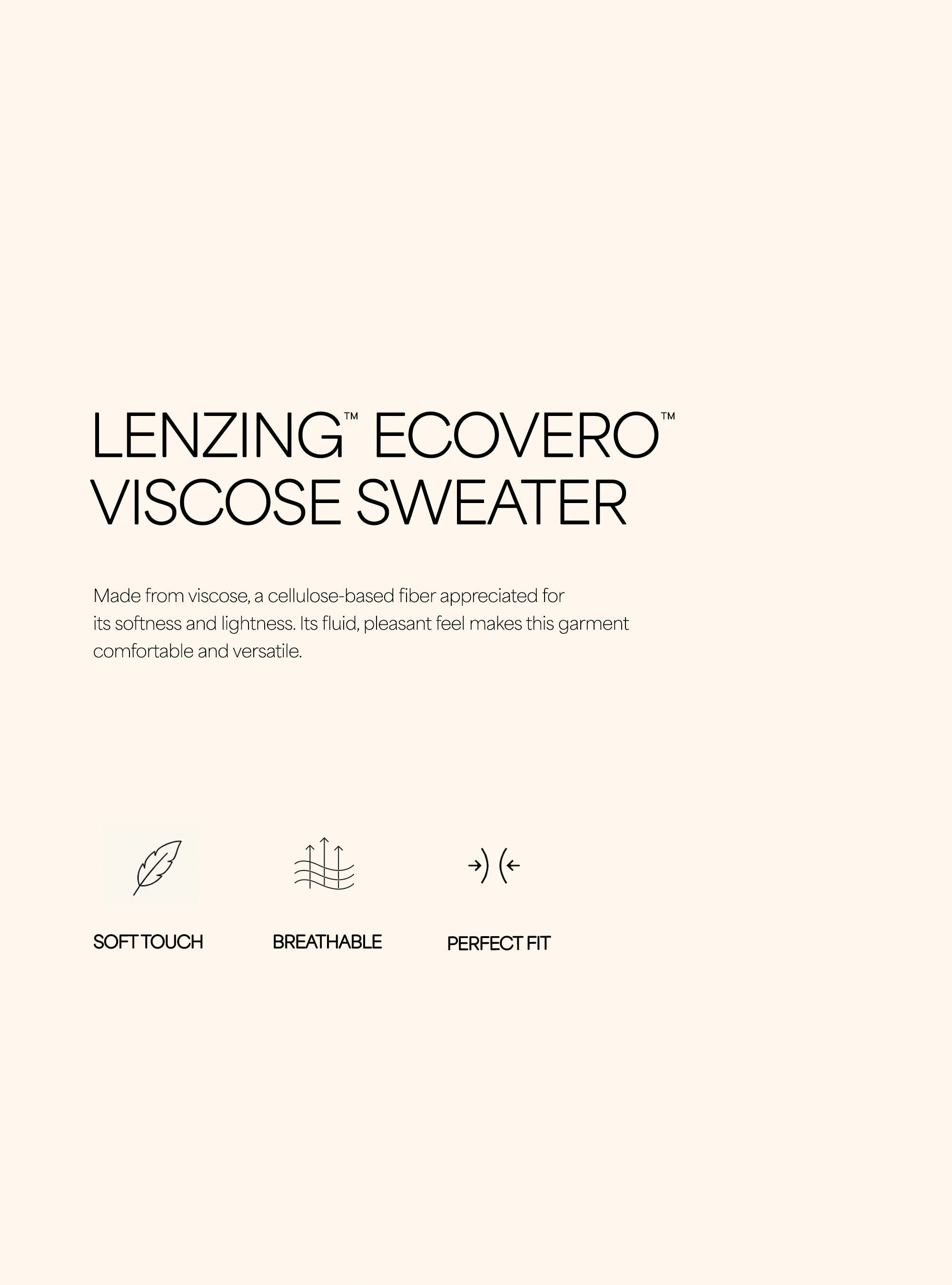 Pullover girocollo in viscosa Lenzing Ecovero