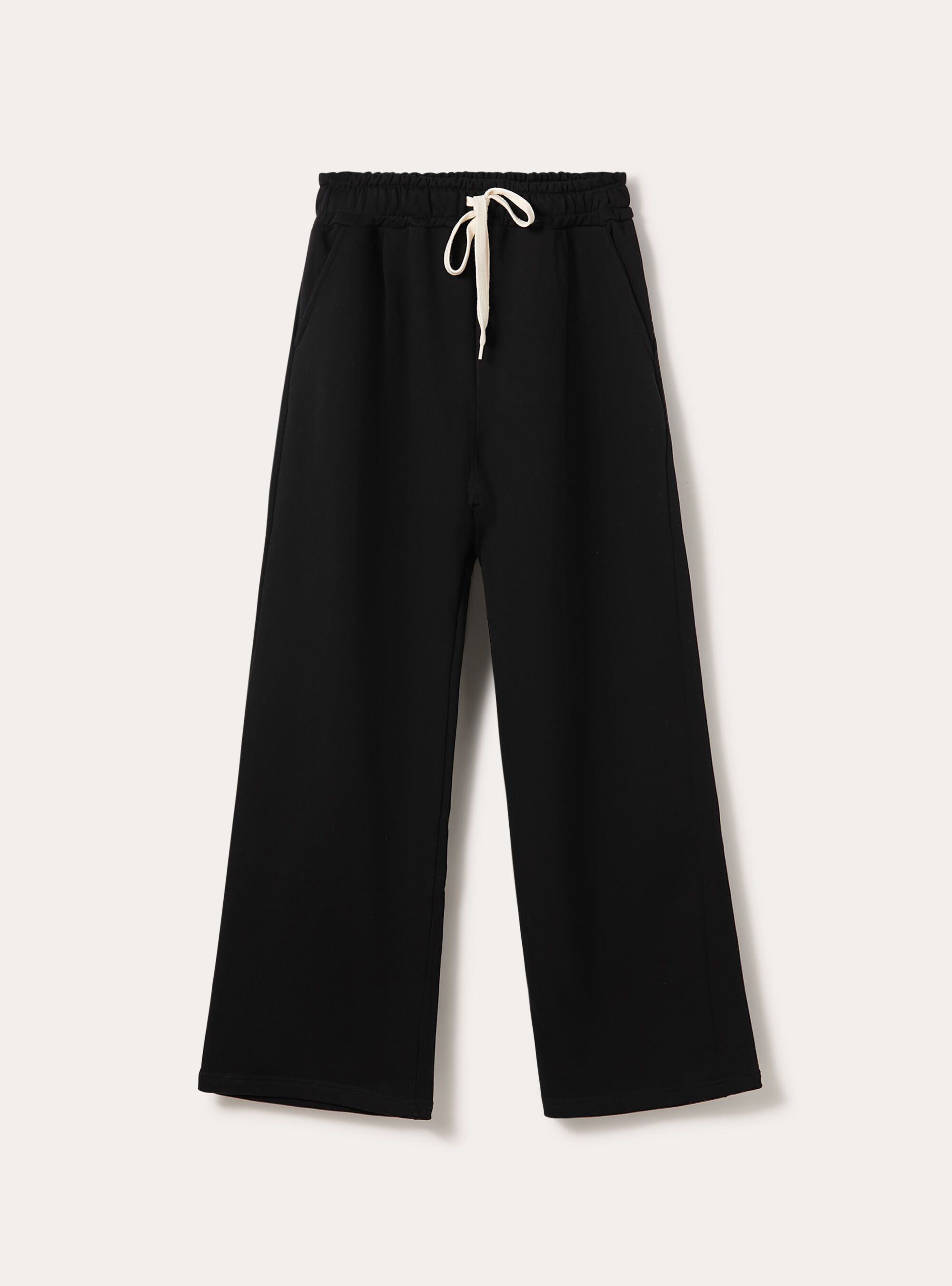 Jogger loose fit  in felpa, BK1 BLACK