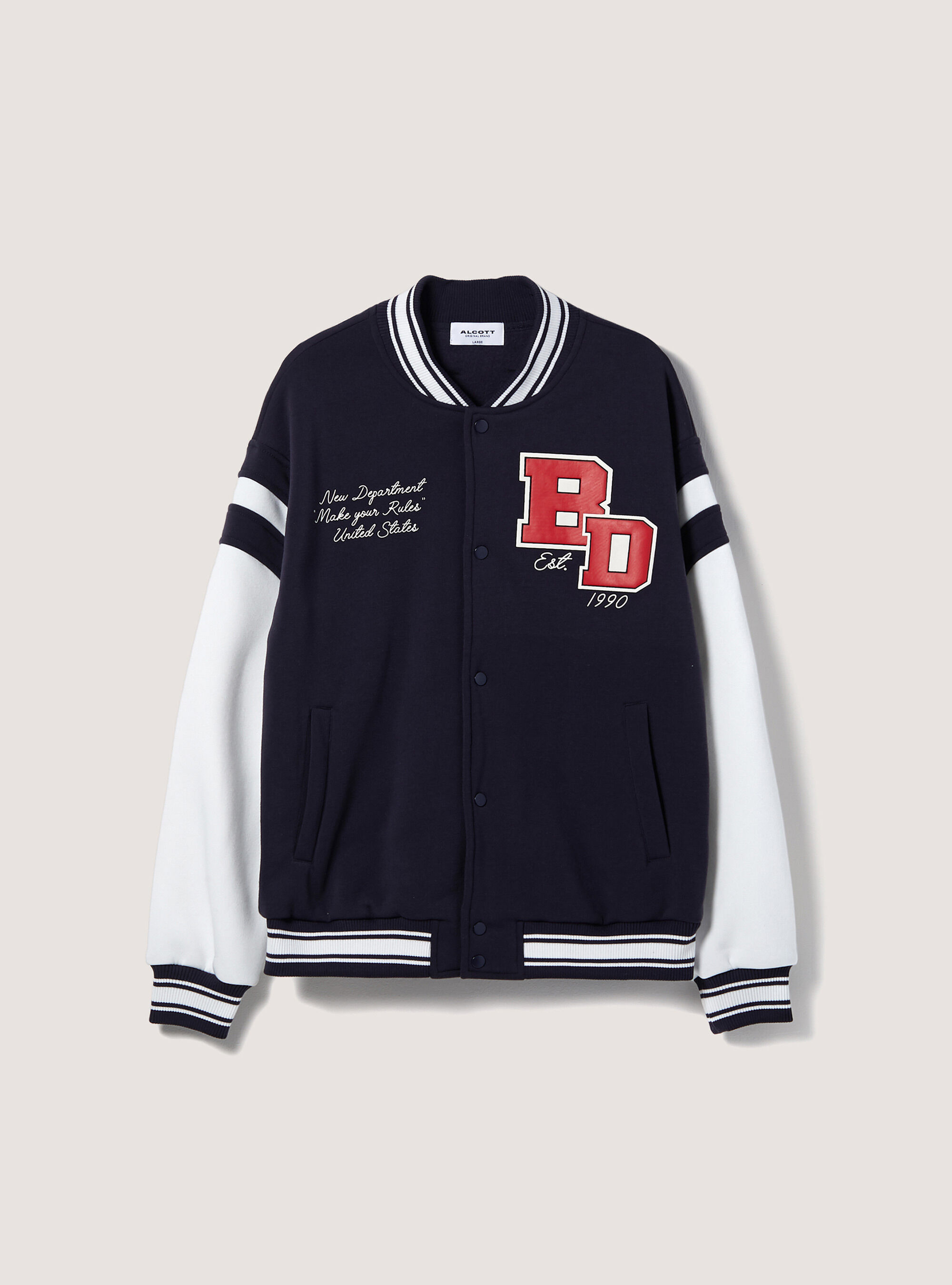 College Bomber Jacket with print, NA1 NAVY DARK