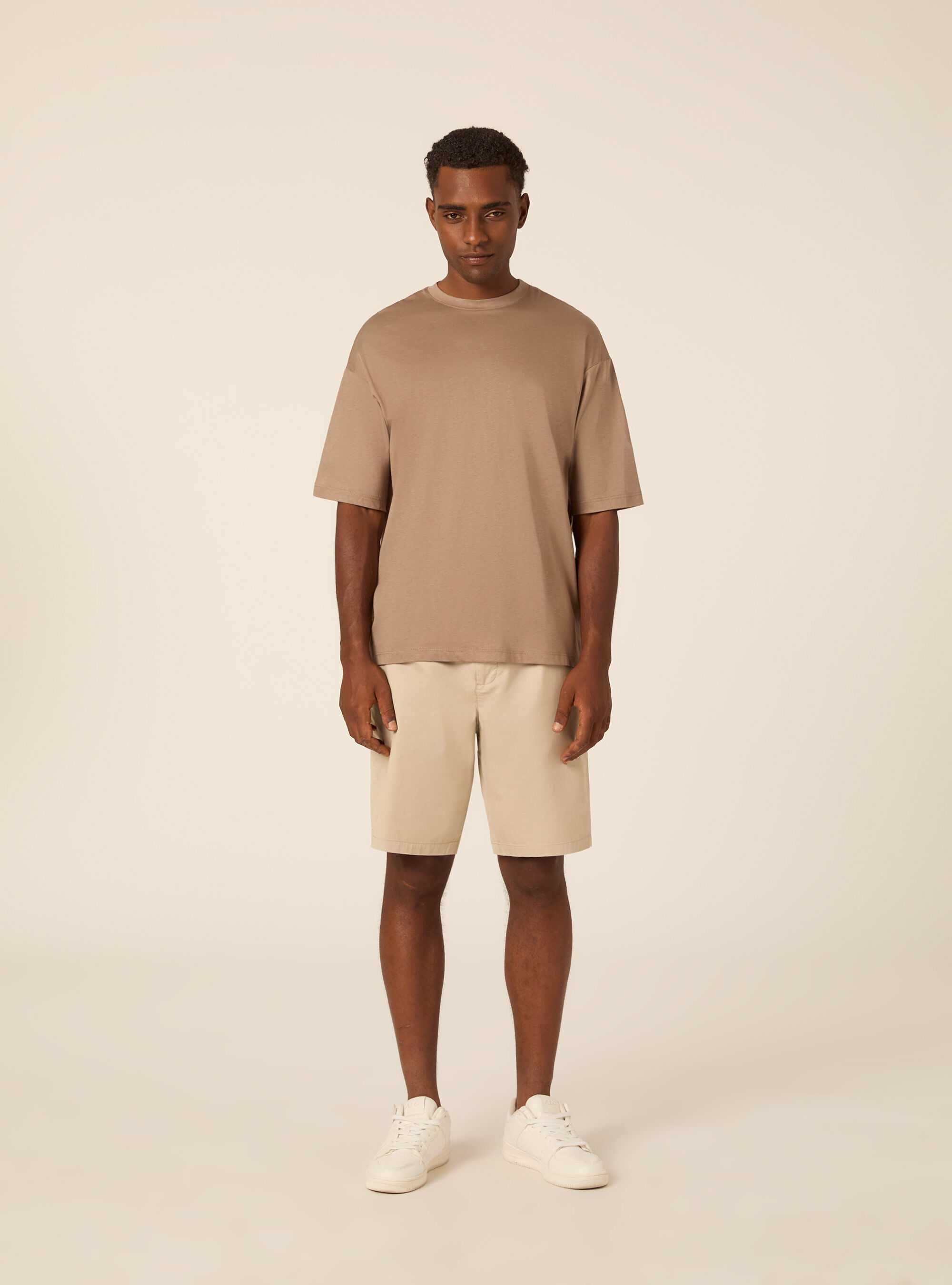 T-shirt &agrave; coupe souple, BR3 BROWN LIGHT