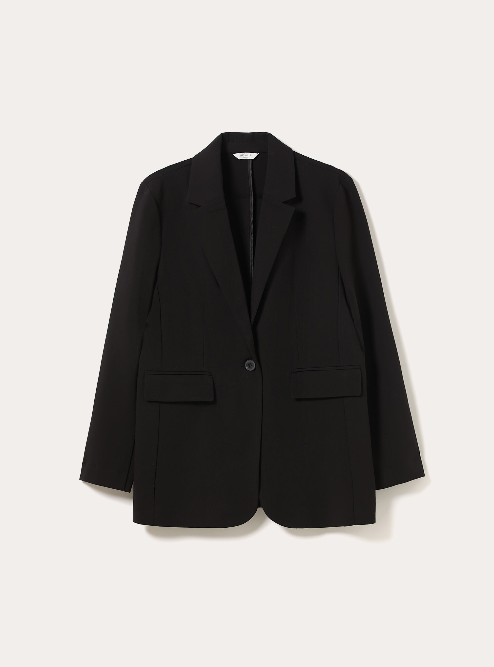 Regular fit single-breasted blazer, BK1 BLACK