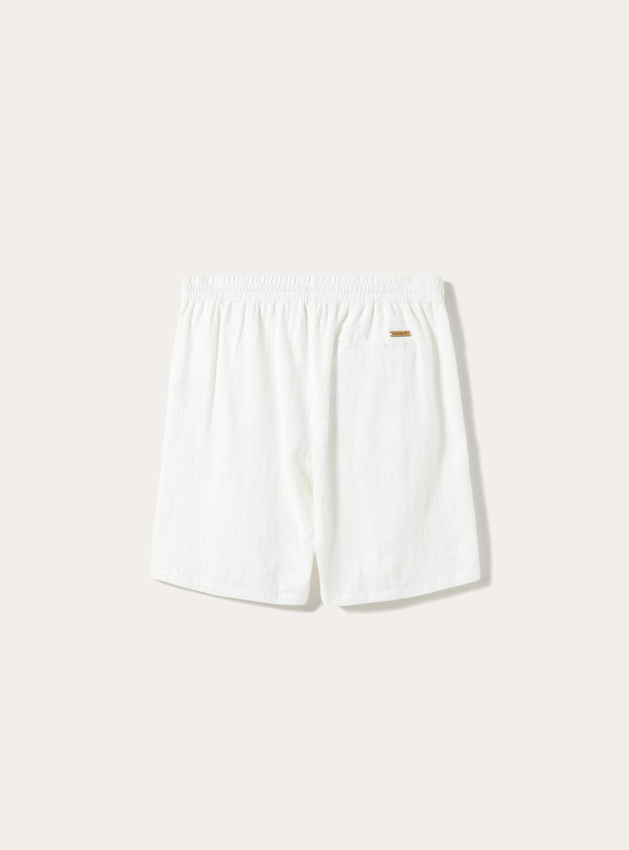 Bermuda en coton avec taille elastiquee