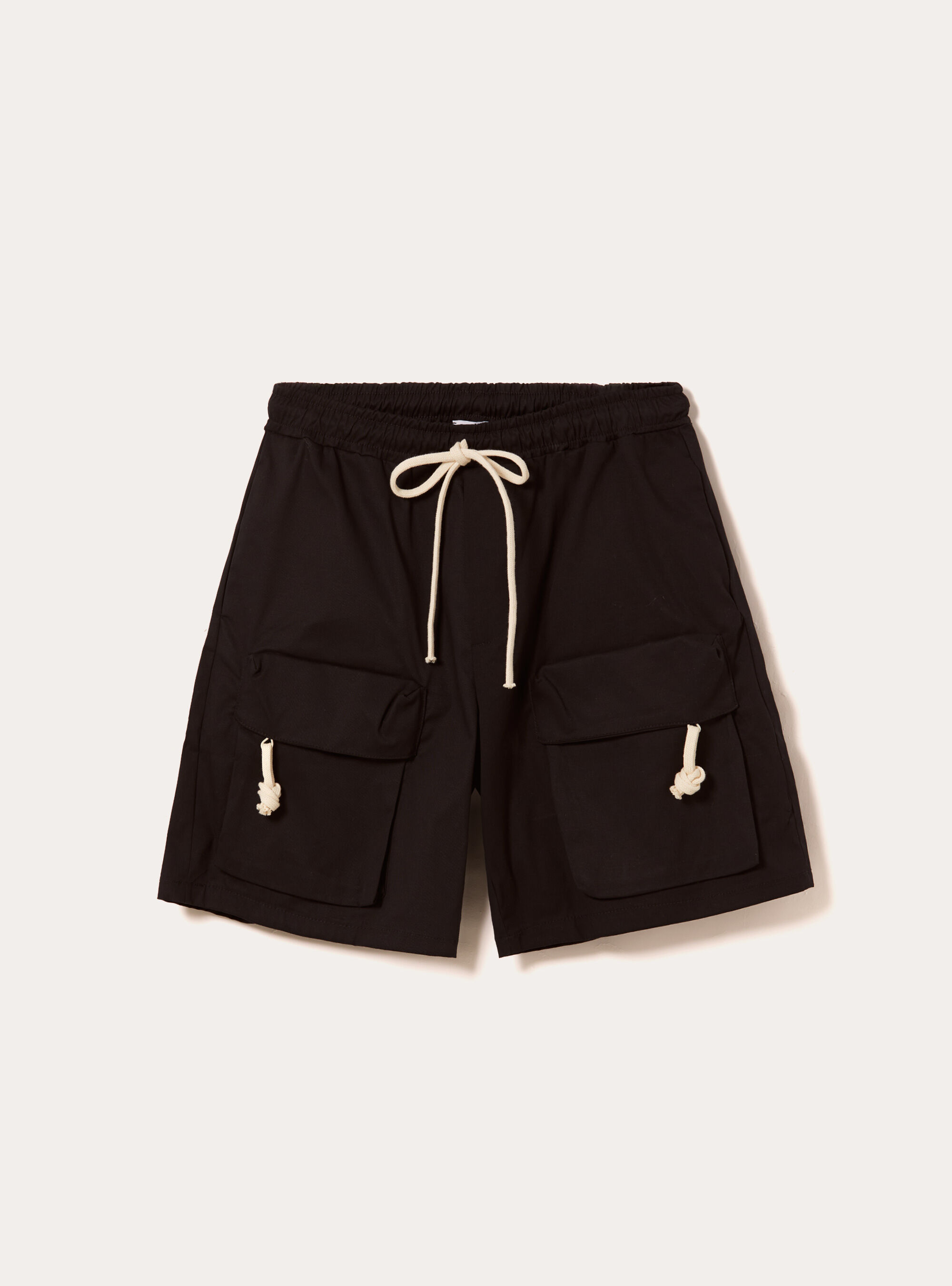 Cotton cargo bermuda shorts, BK1 BLACK