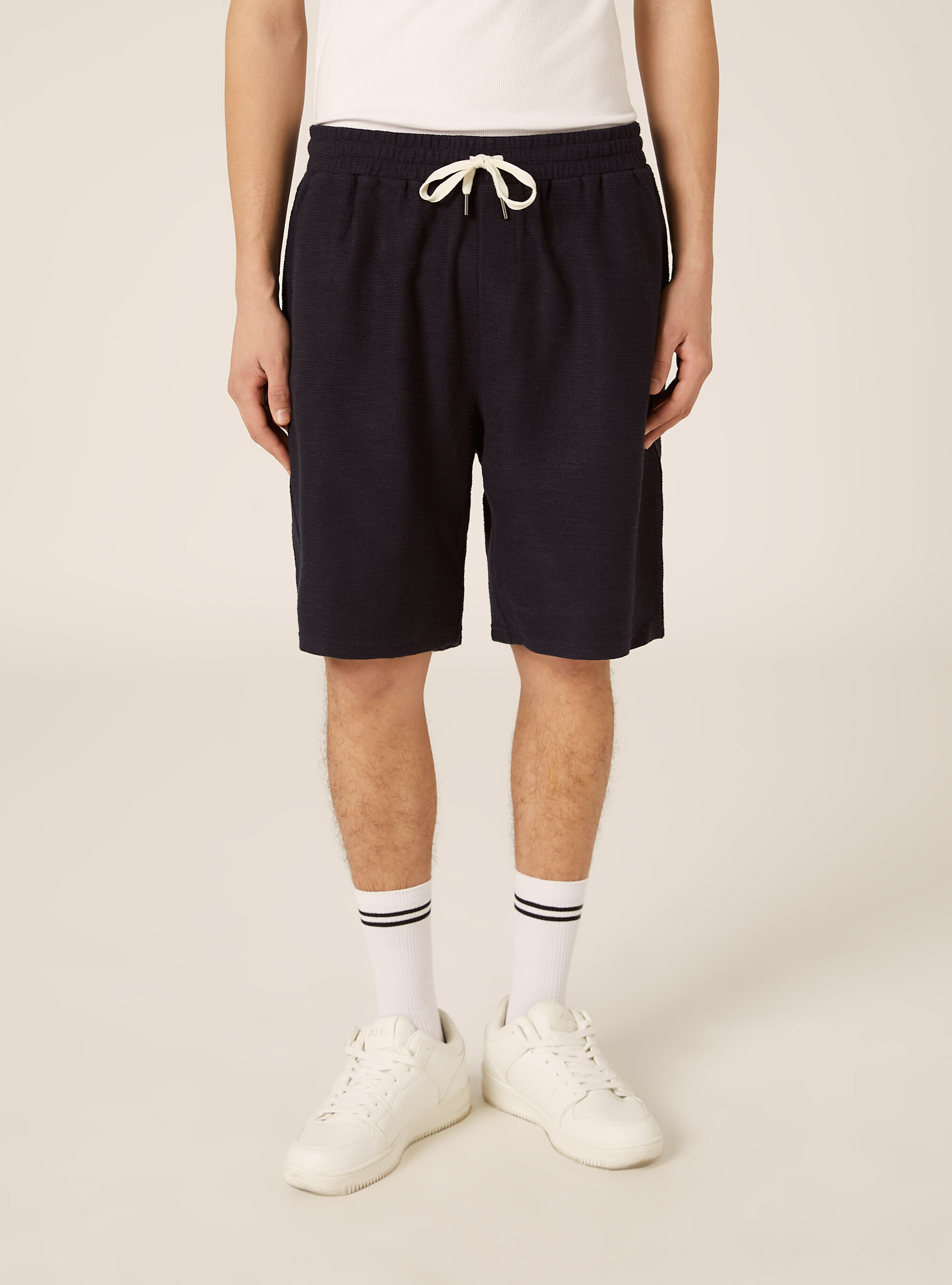 Bermuda   tessuto interlock waffle