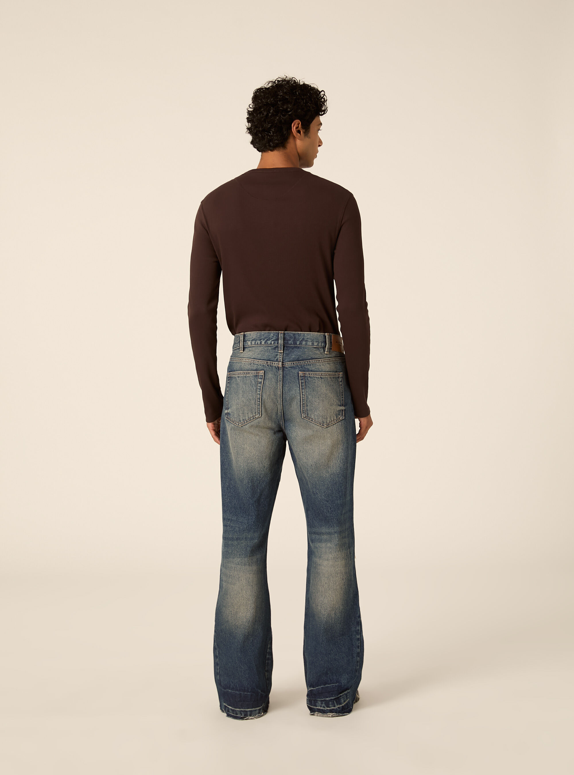 Jeans flare, D201 AZZURRE MED OVERDYE