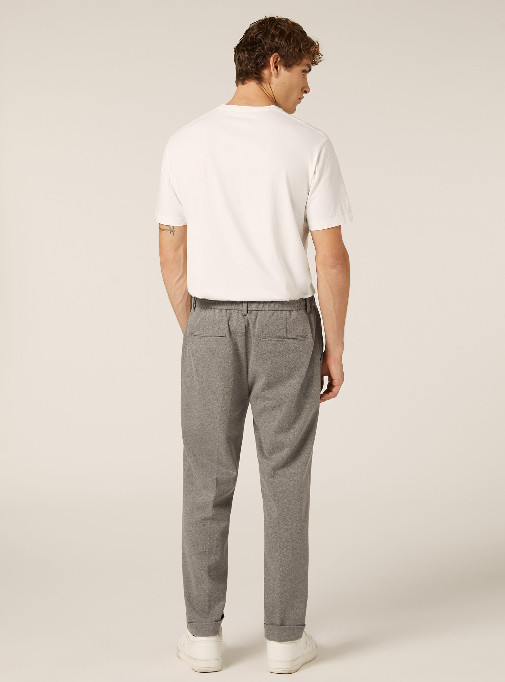 Jersey jogger pants, MGY1 GREY MEL DARK