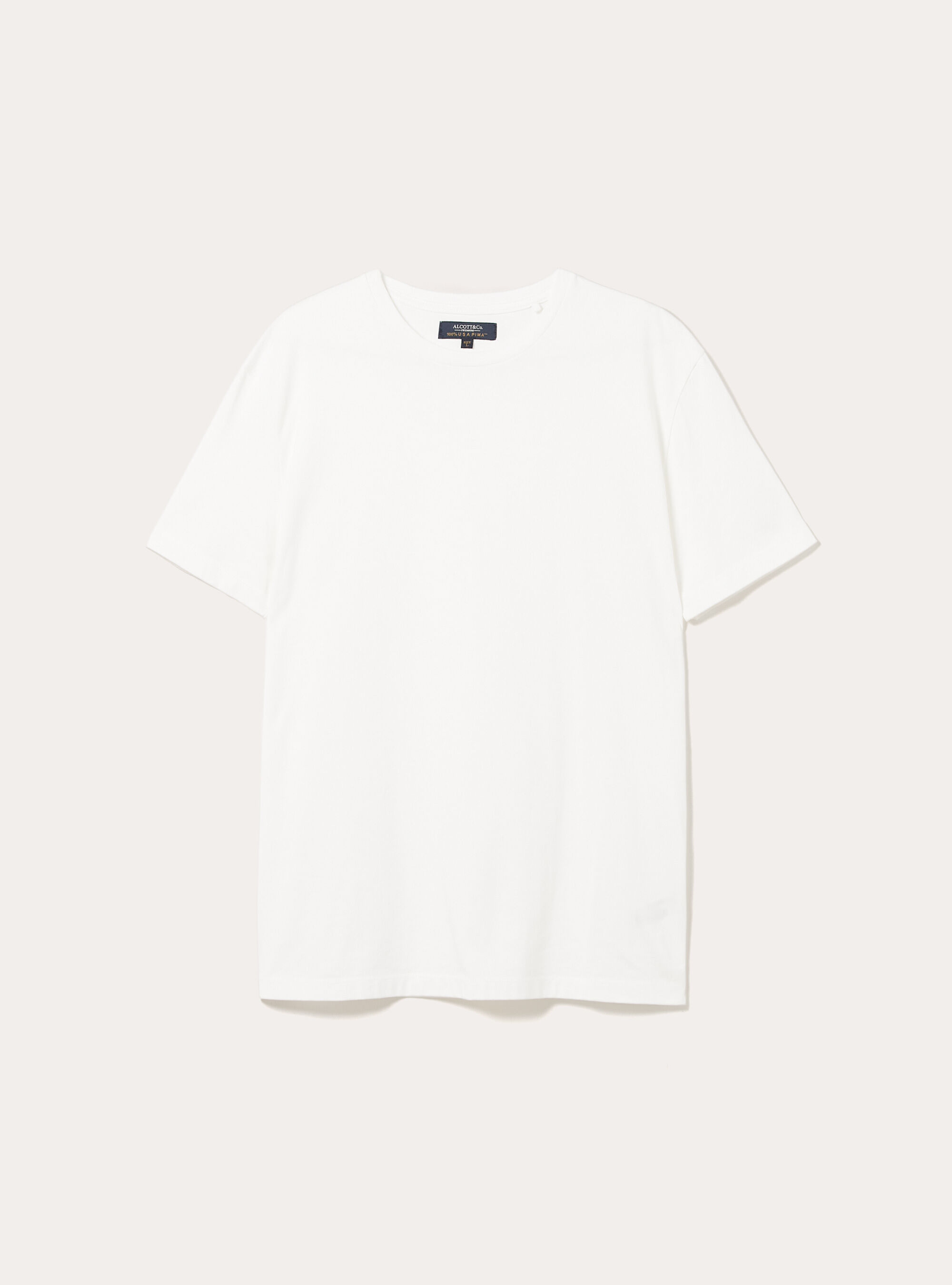 T-shirt basica in cotone supima, WH2 WHITE