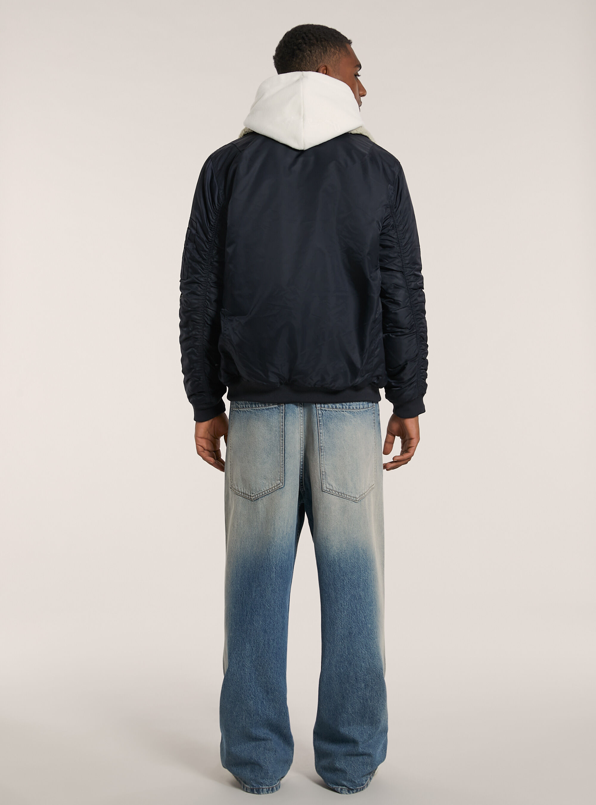 Bomber jacket with recycled padding, NA1 NAVY DARK