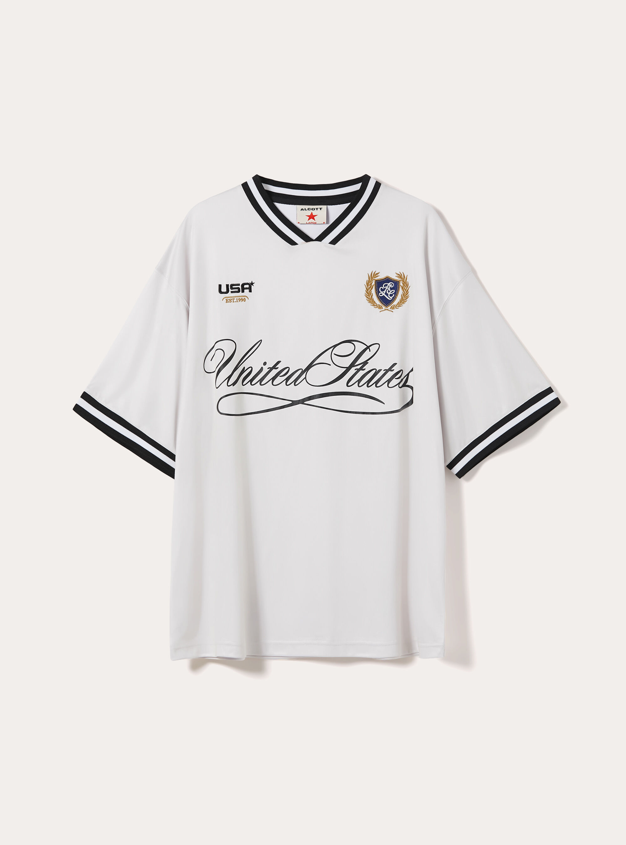 Maillot de Foot Blokecore en Tissu Technique L&eacute;ger, WH2 WHITE