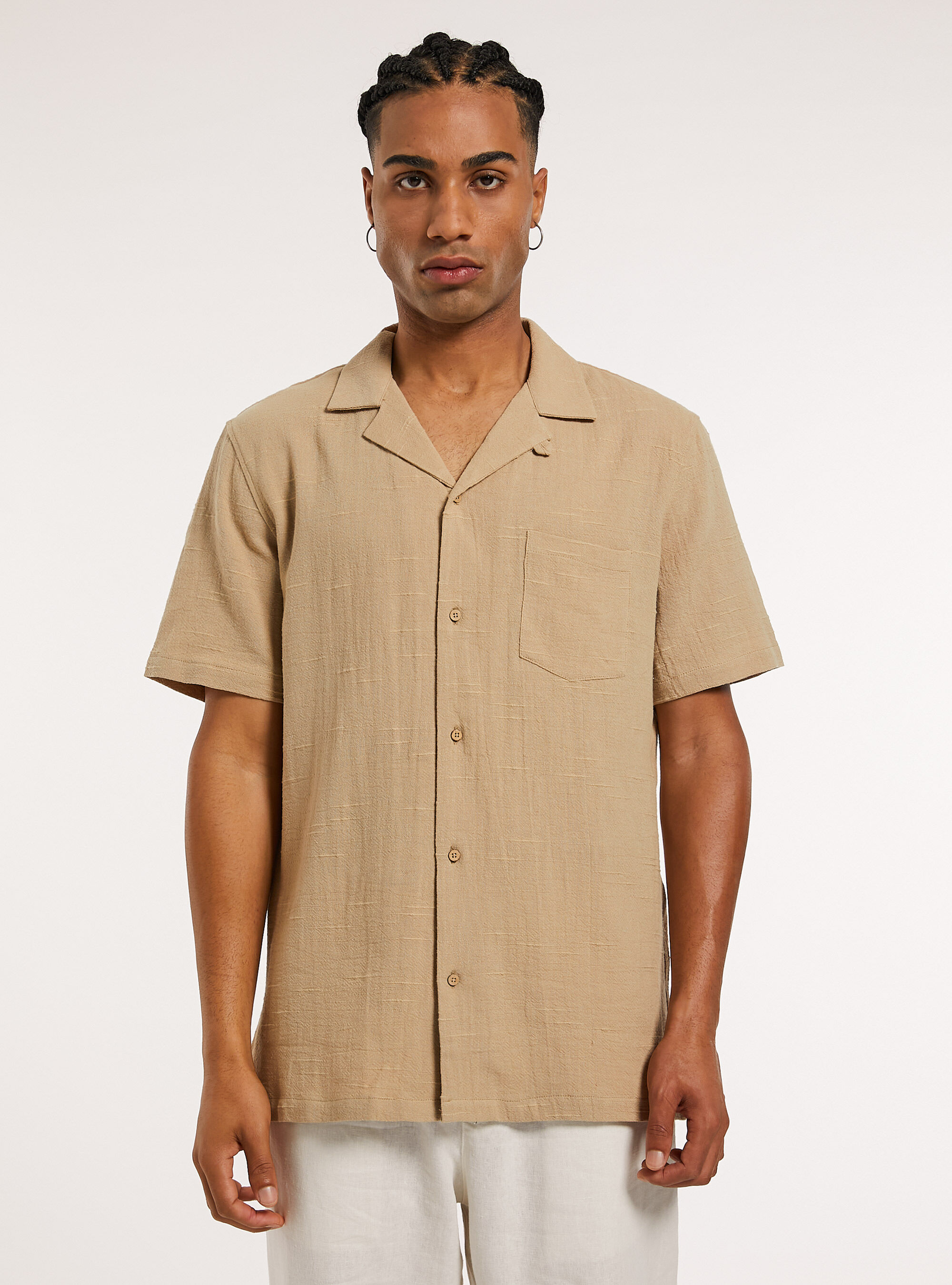 Camicia in misto lino a maniche corte Alcott Men s SHIRTS