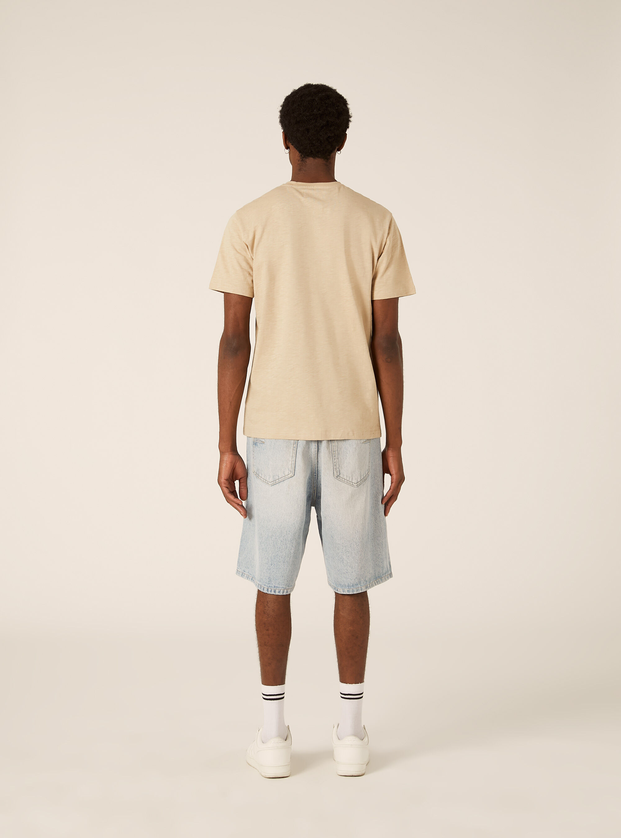 Cotton Henley T-Shirt, BG2 BEIGE MEDIUM