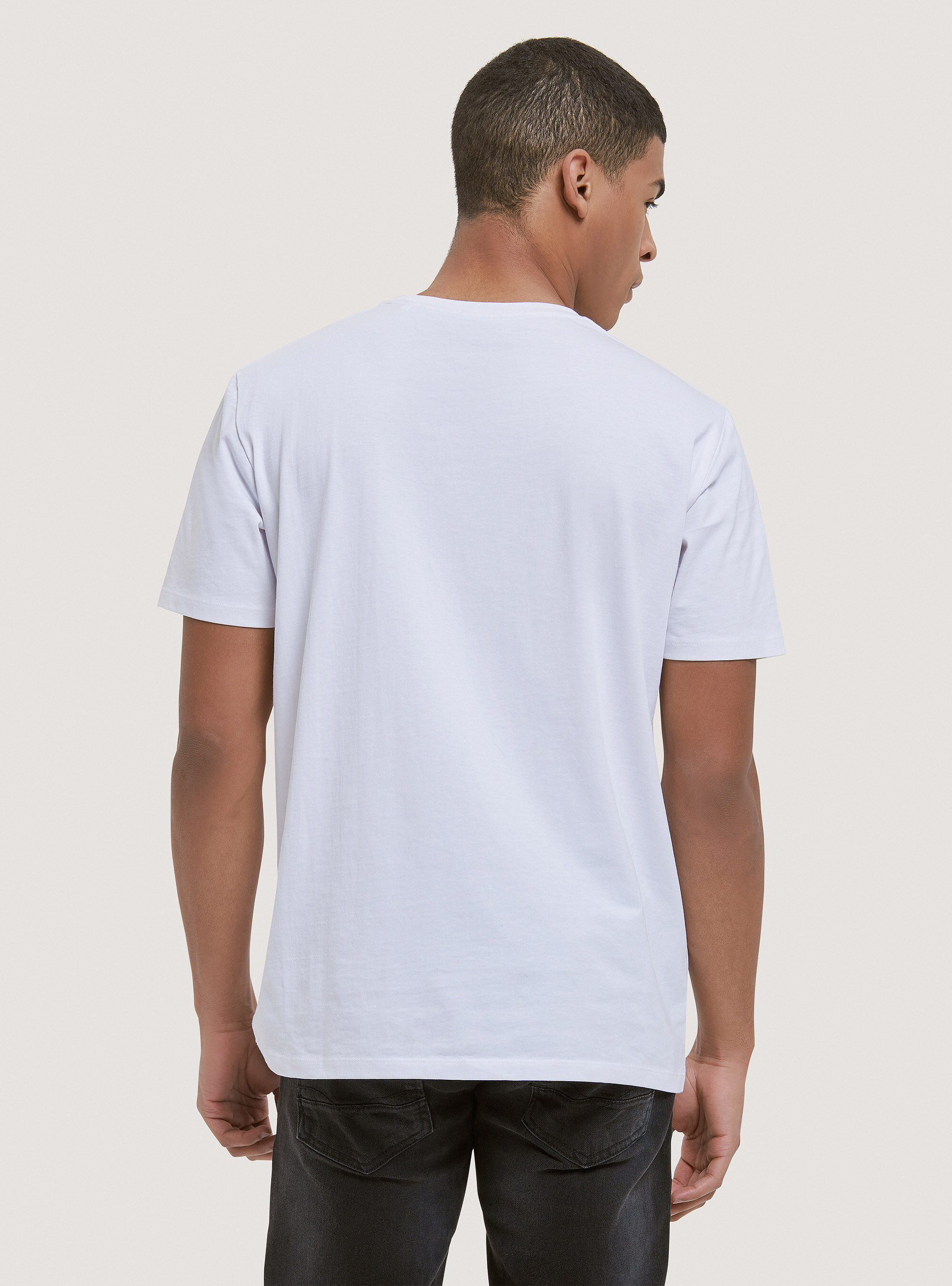 Crew-neck cotton t-shirt, WH1 OFF WHITE
