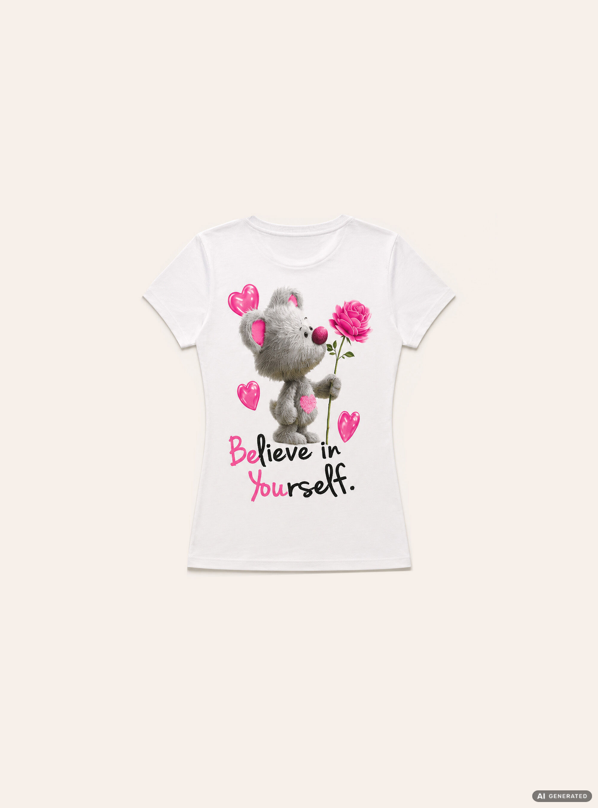 T-shirt regular con stampa, WH3 WHITE