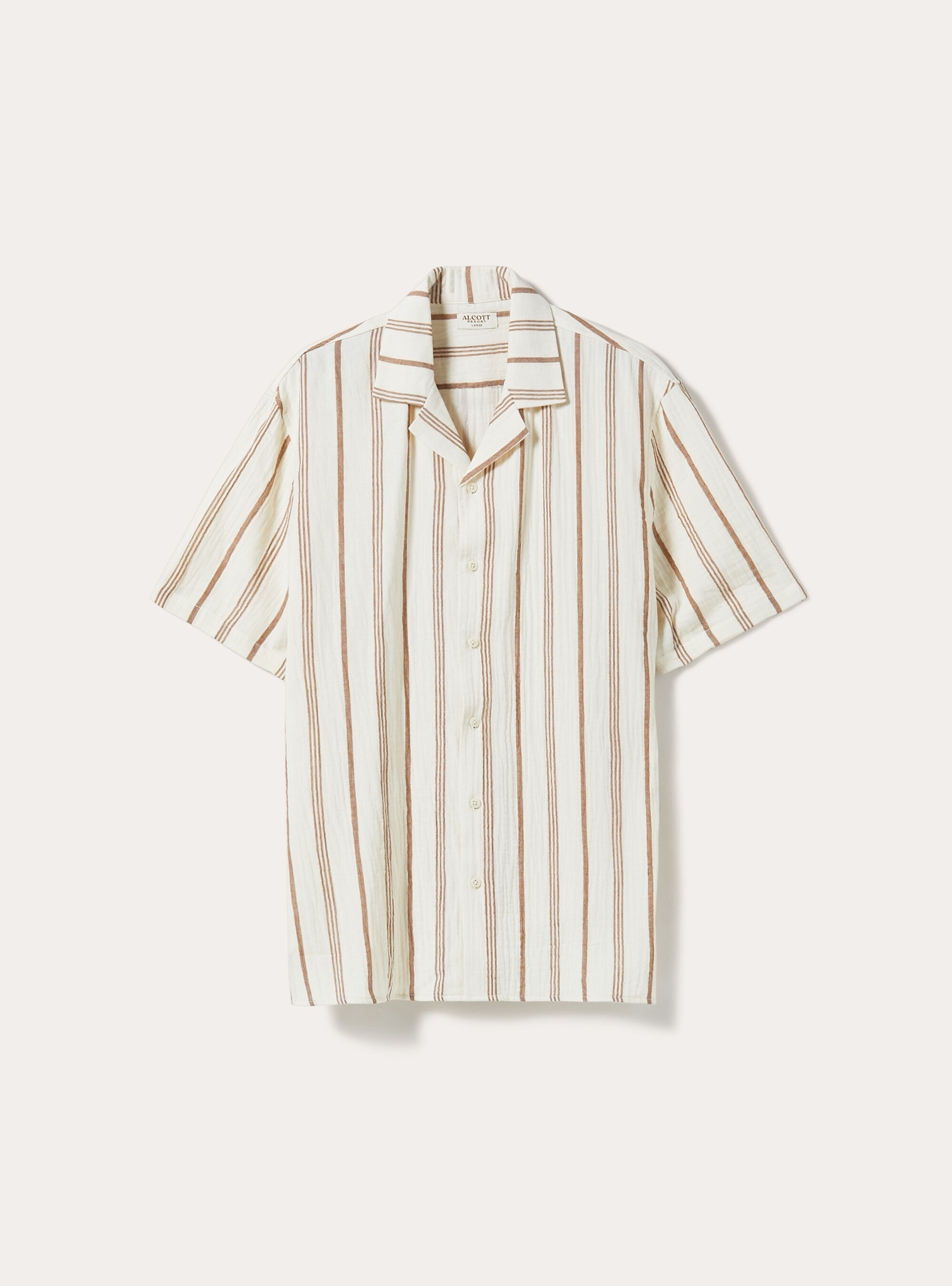 Striped short-sleeved shirt