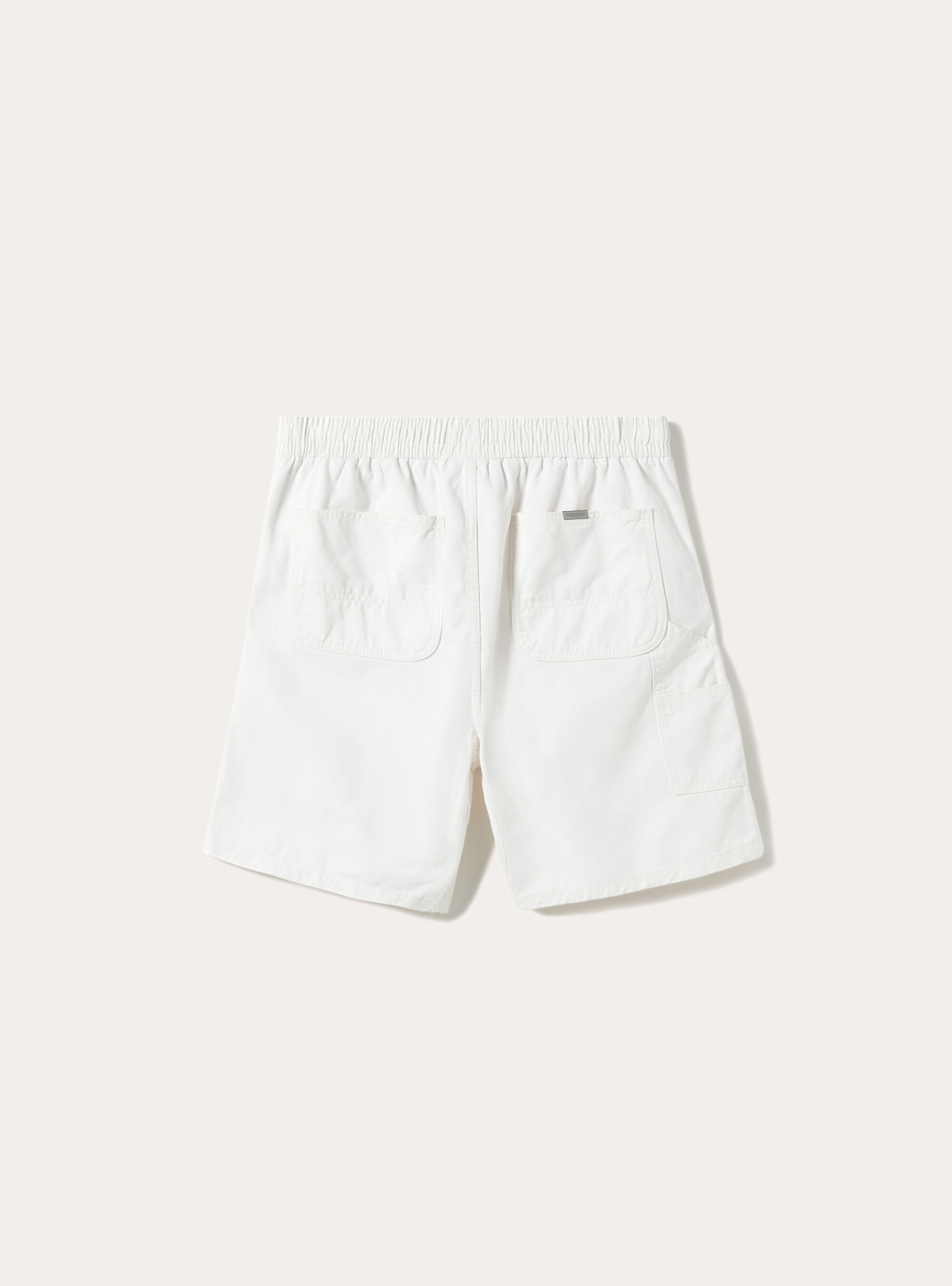 Carpenter Bermuda shorts with elasticated waist, WH1 OFF WHITE