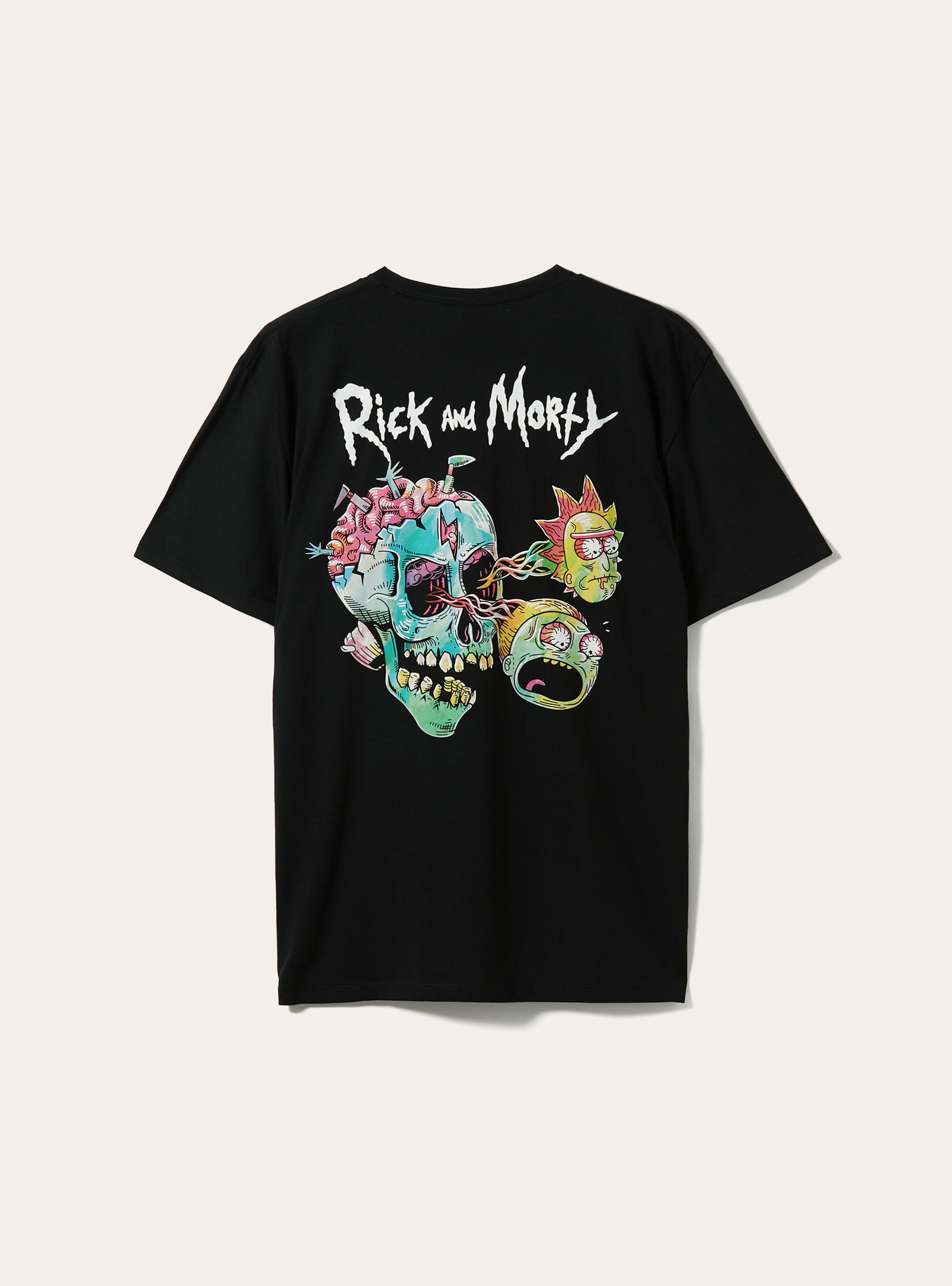 T-shirt rick and morty, NERO