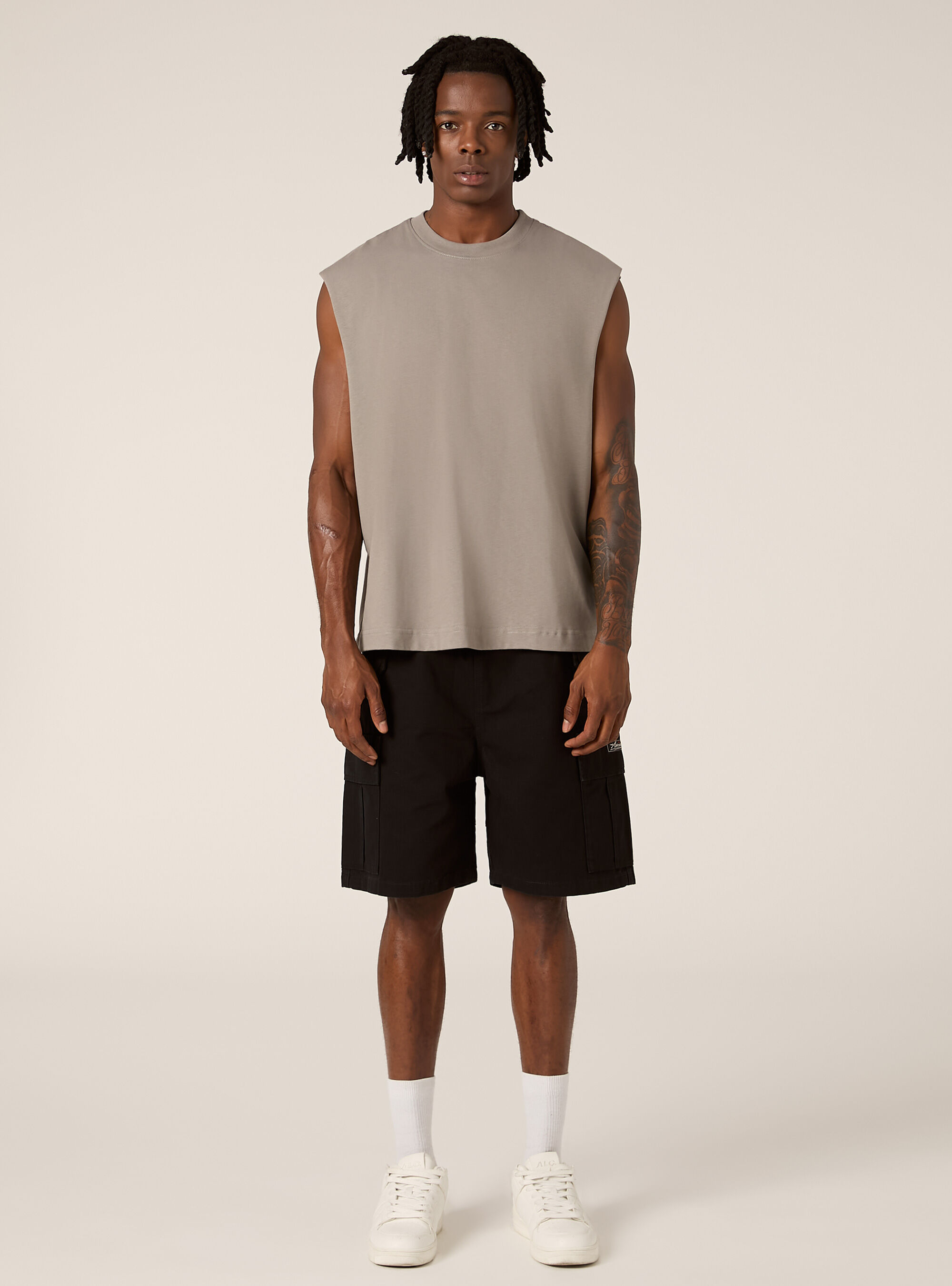 Canotta boxy fit tinta unita