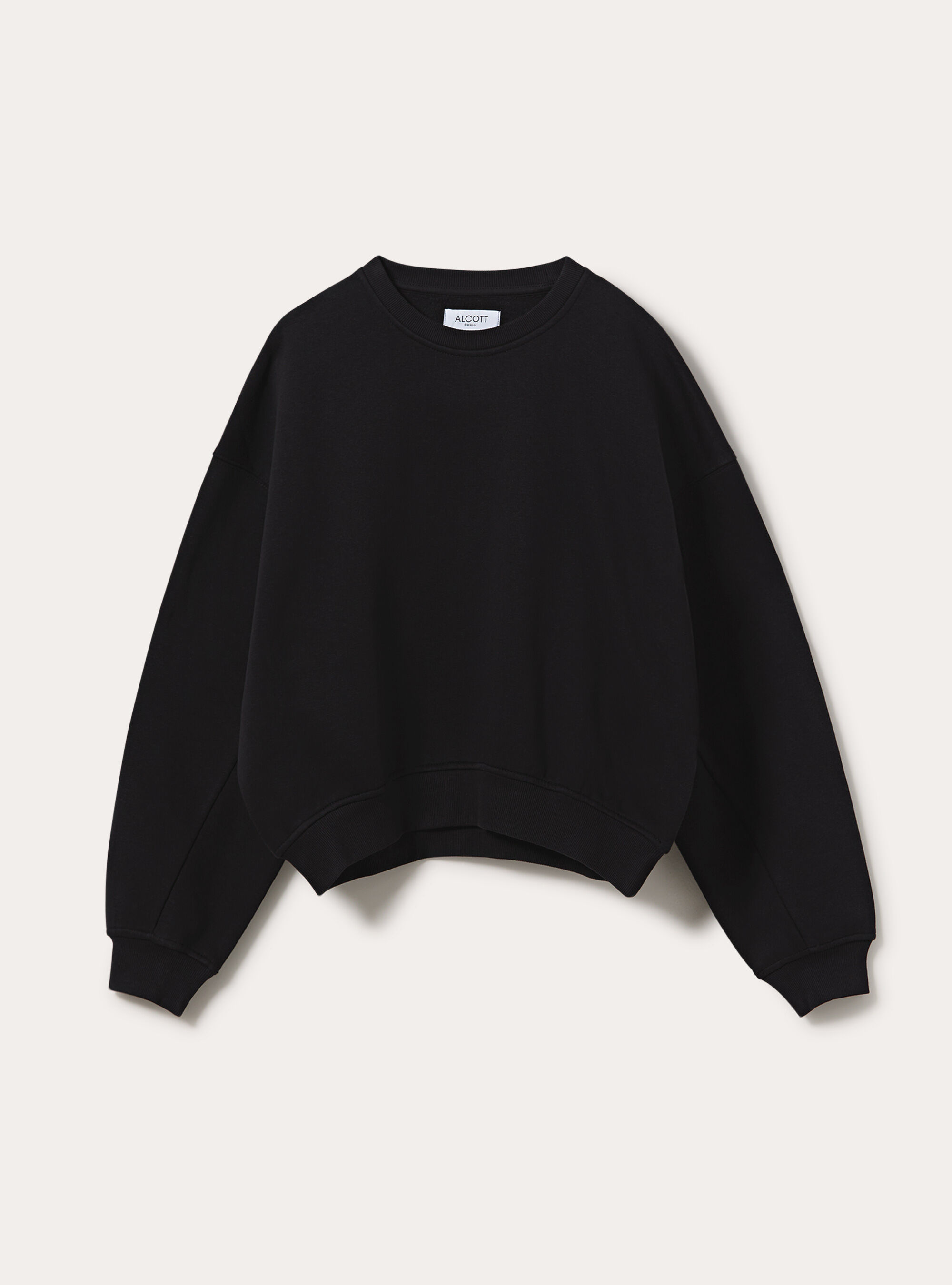 Felpa girocollo, BK1 BLACK