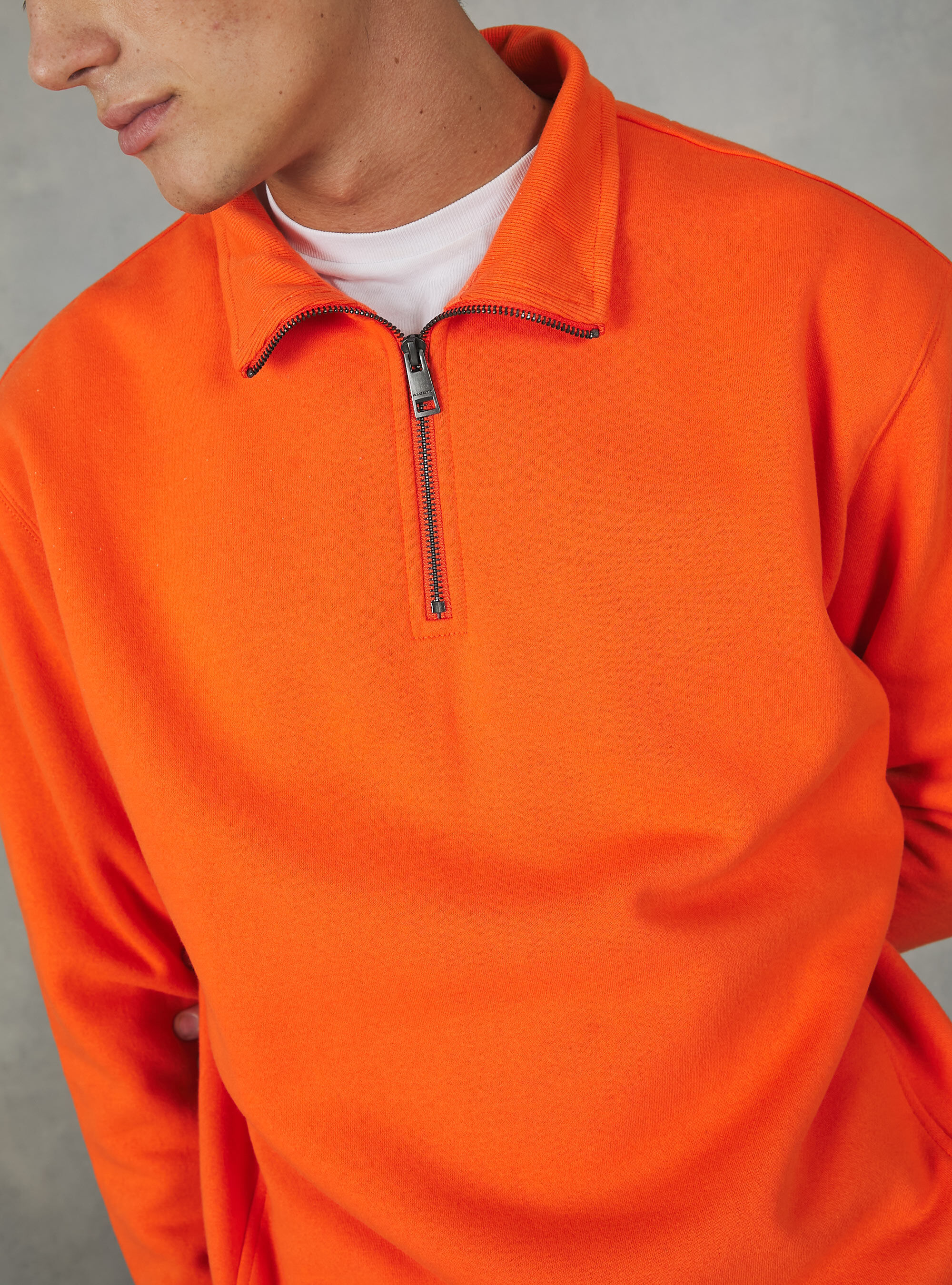 Plain coloured half neck sweatshirt Alcott Men s Sweatshirts