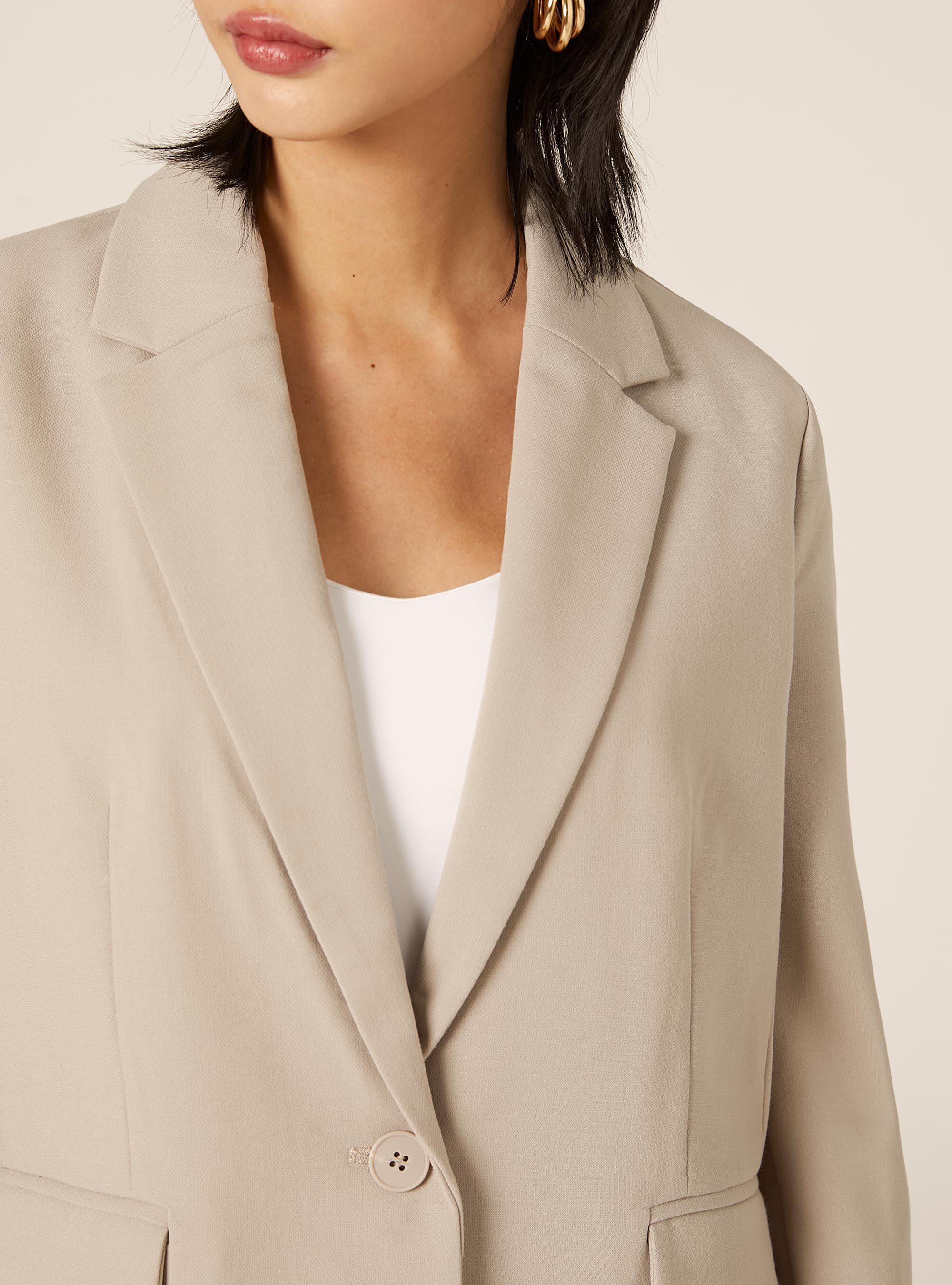 Blazer monopetto regular, BG2 BEIGE MEDIUM