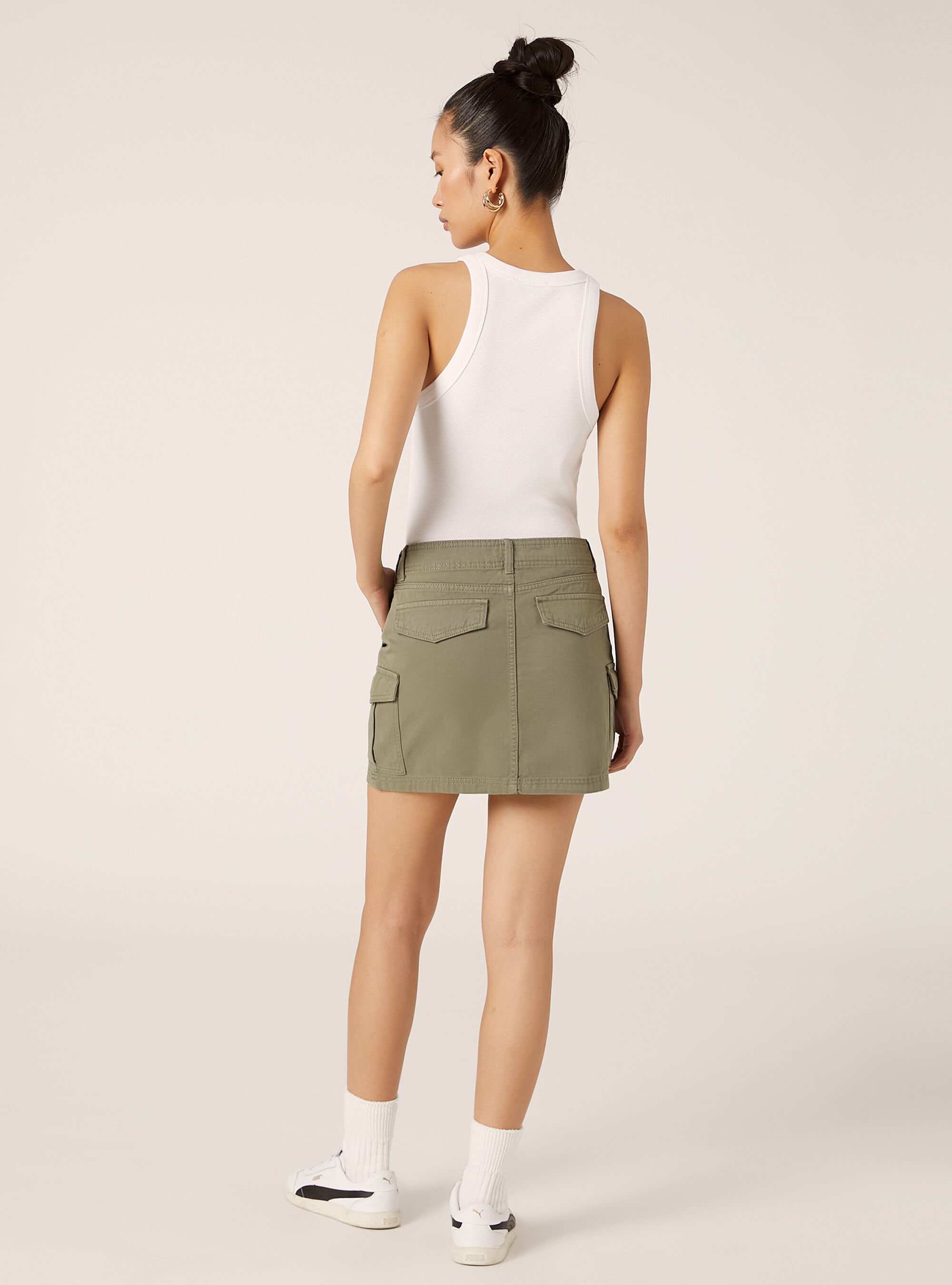 Minijupe cargo en tissu ripstop, KY3 KAKY LIGHT