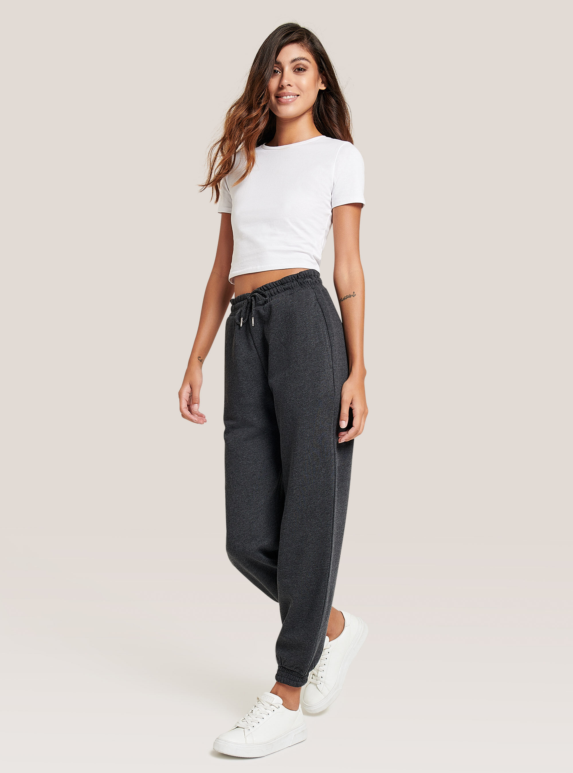 Pantaloni in felpa con fondo elastico