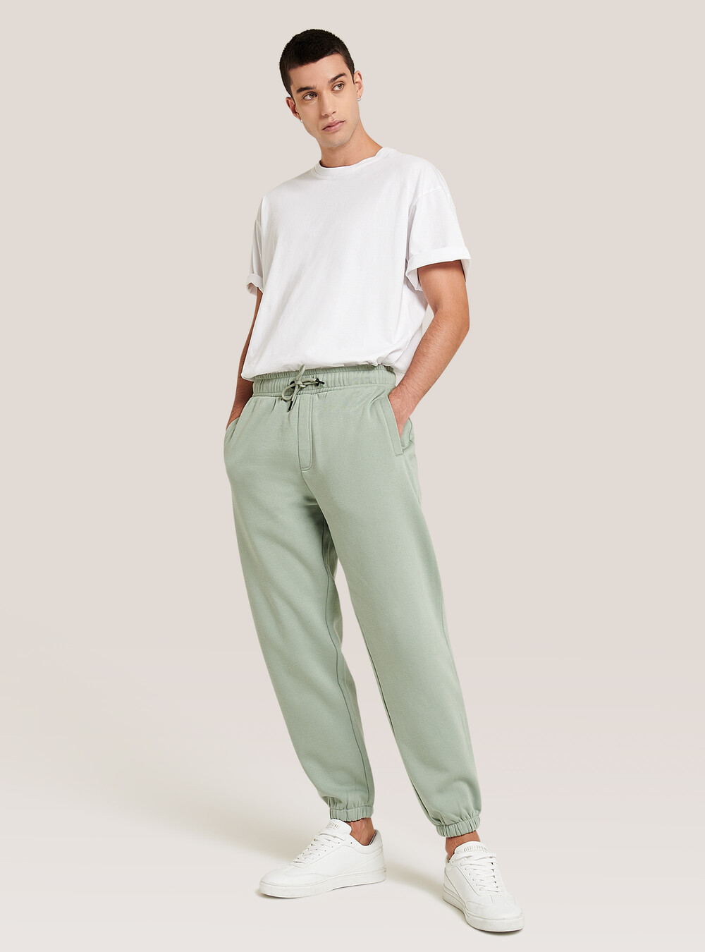 Pantaloni jogger in cotone1