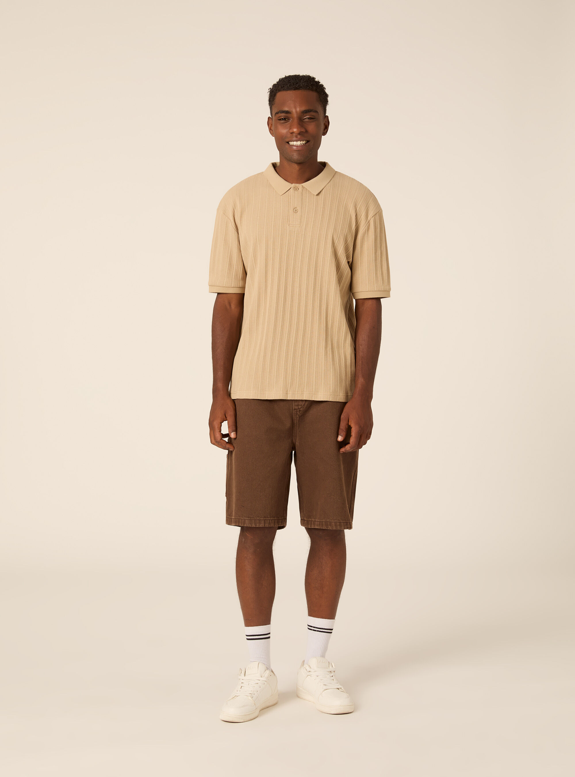 Polo en Jersey Structur&eacute; Coupe Regular Fit
