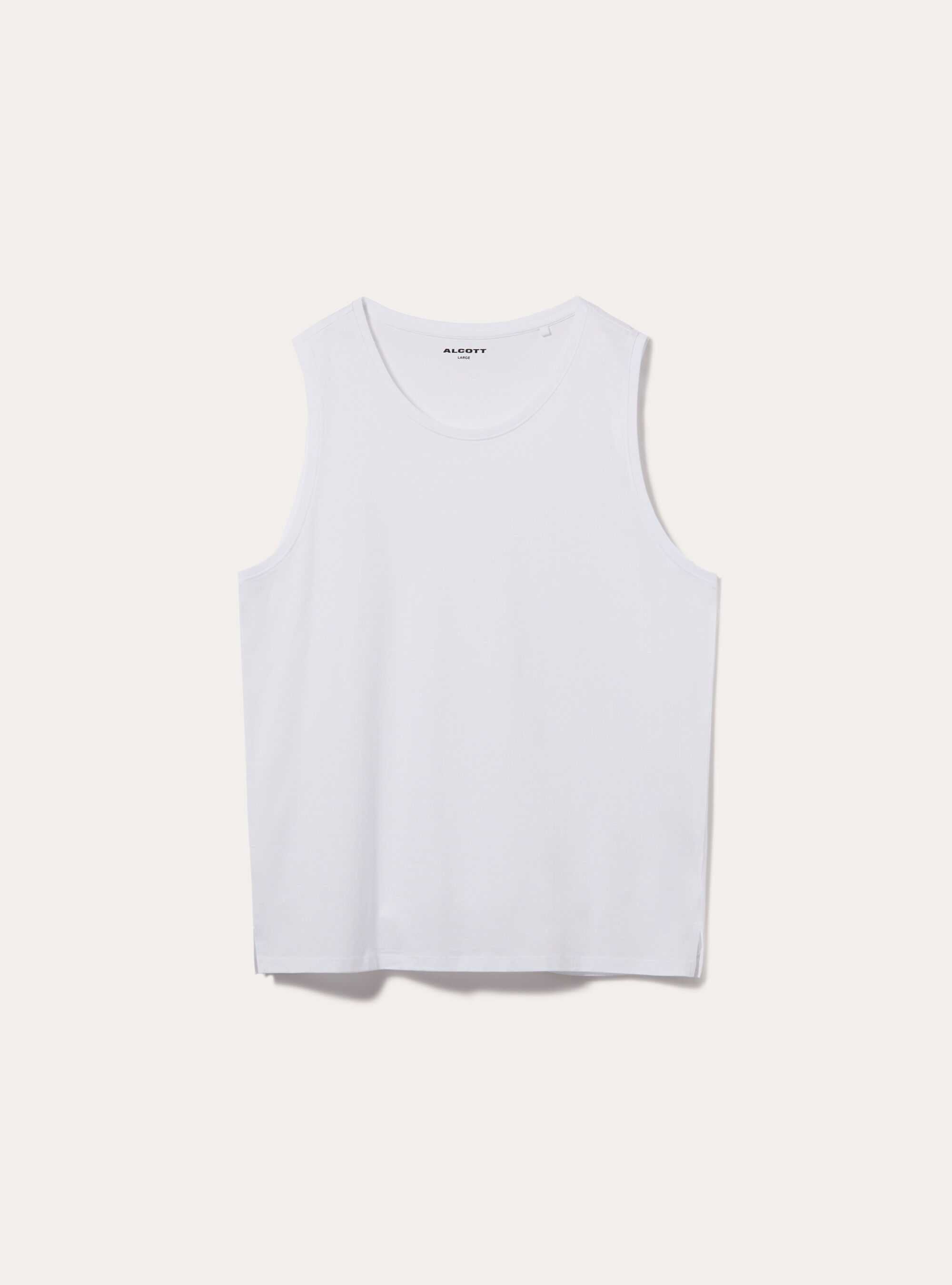 Solid-coloured comfort fit tank top, WH3 WHITE