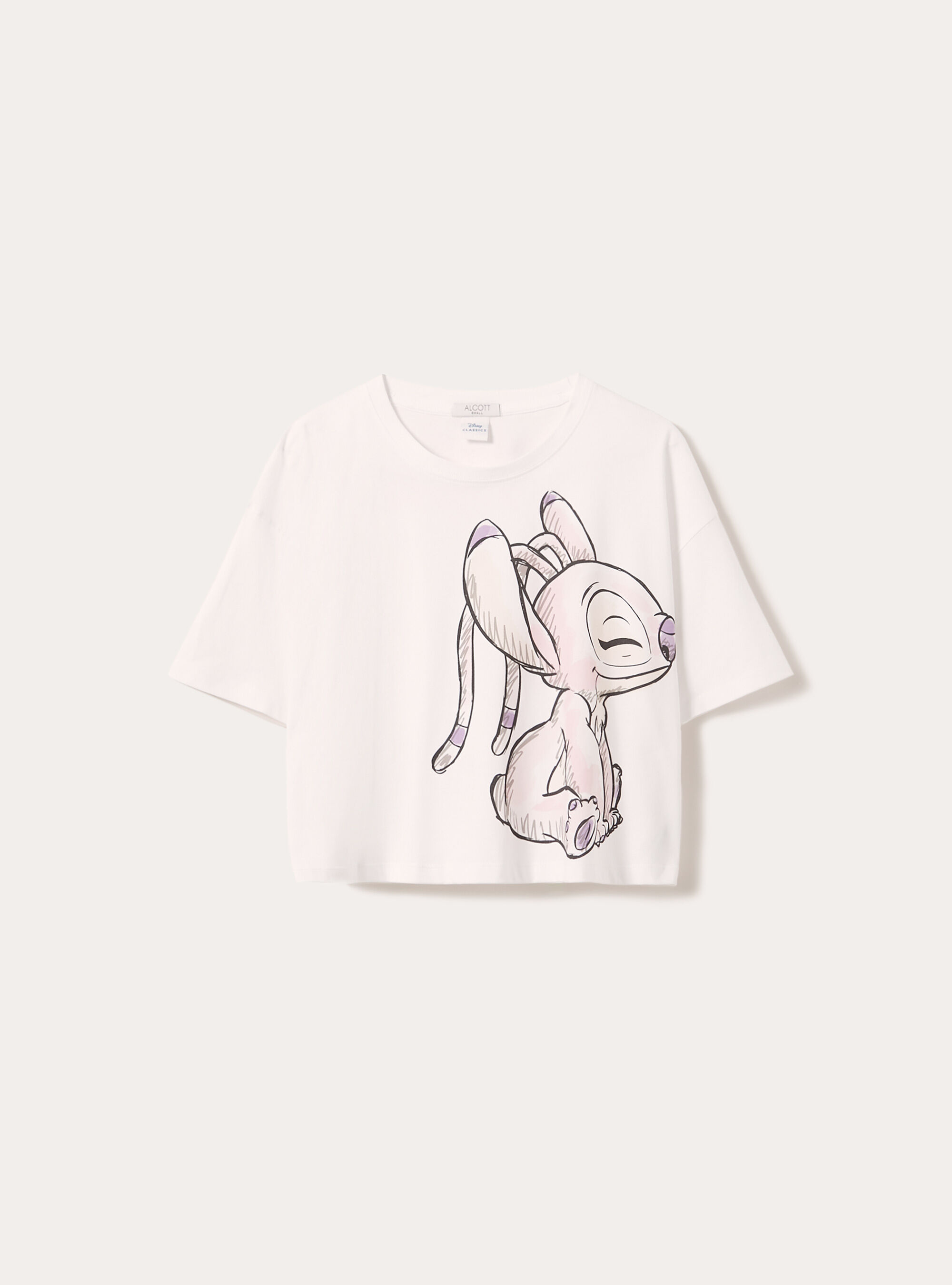 Stitch / Alcott print t-shirt, WH3 WHITE