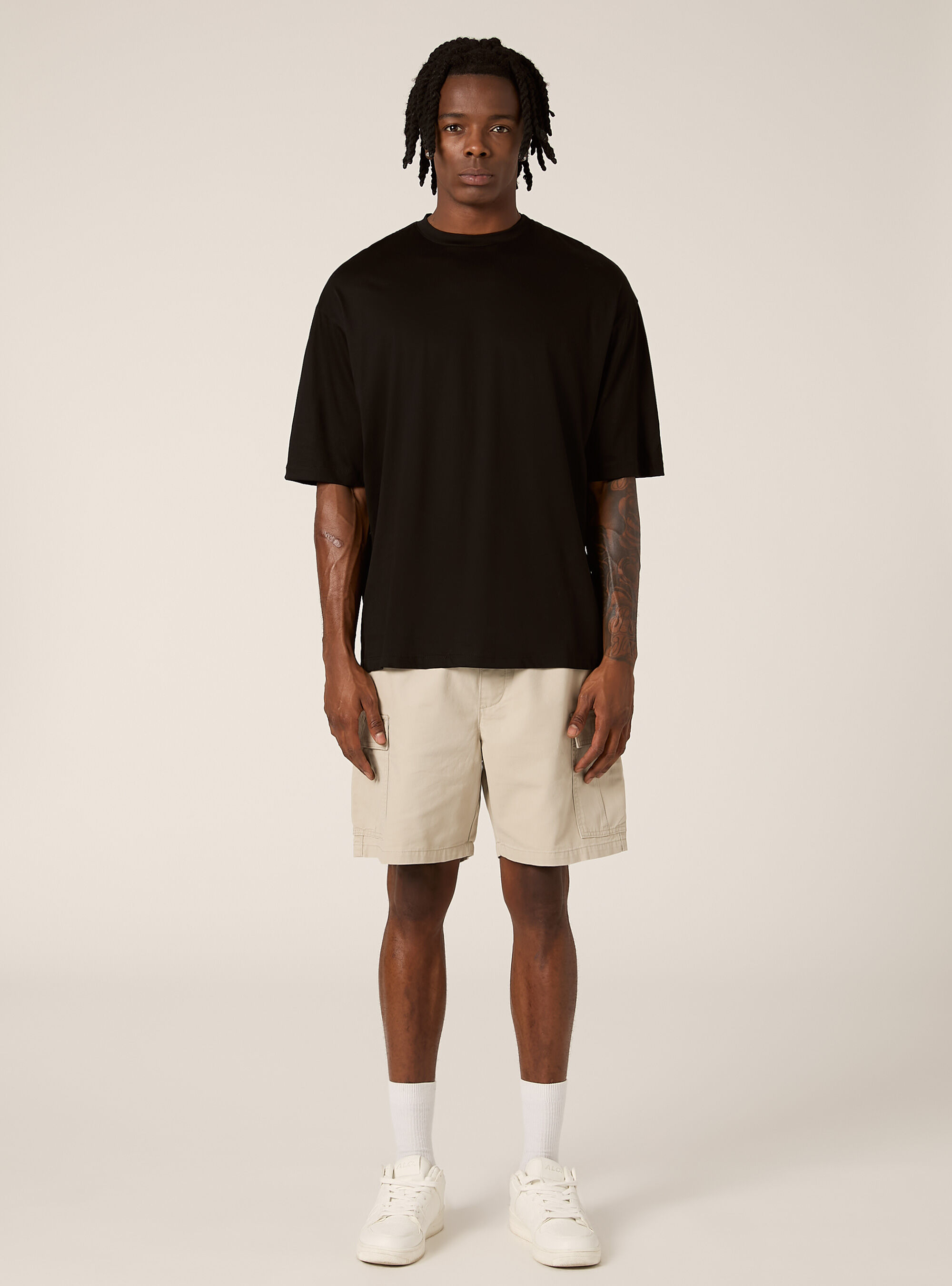 T-shirt &agrave; coupe souple, BK1 BLACK