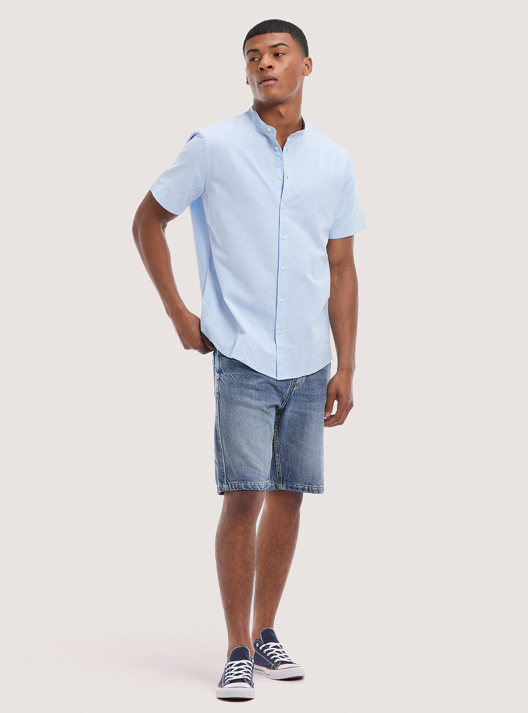 Collared shirt and clearance shorts