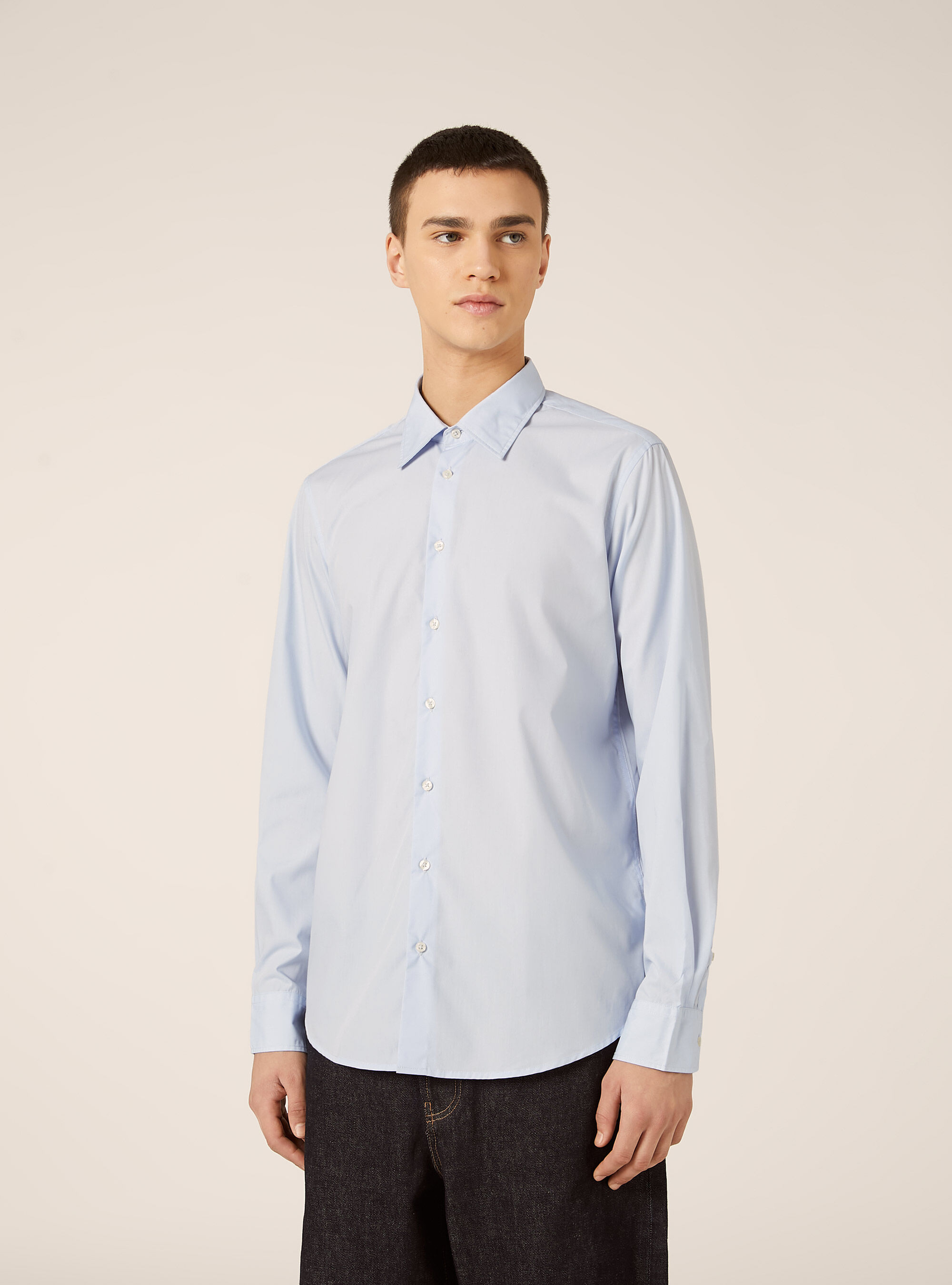 Chemise &agrave; manches longues unie