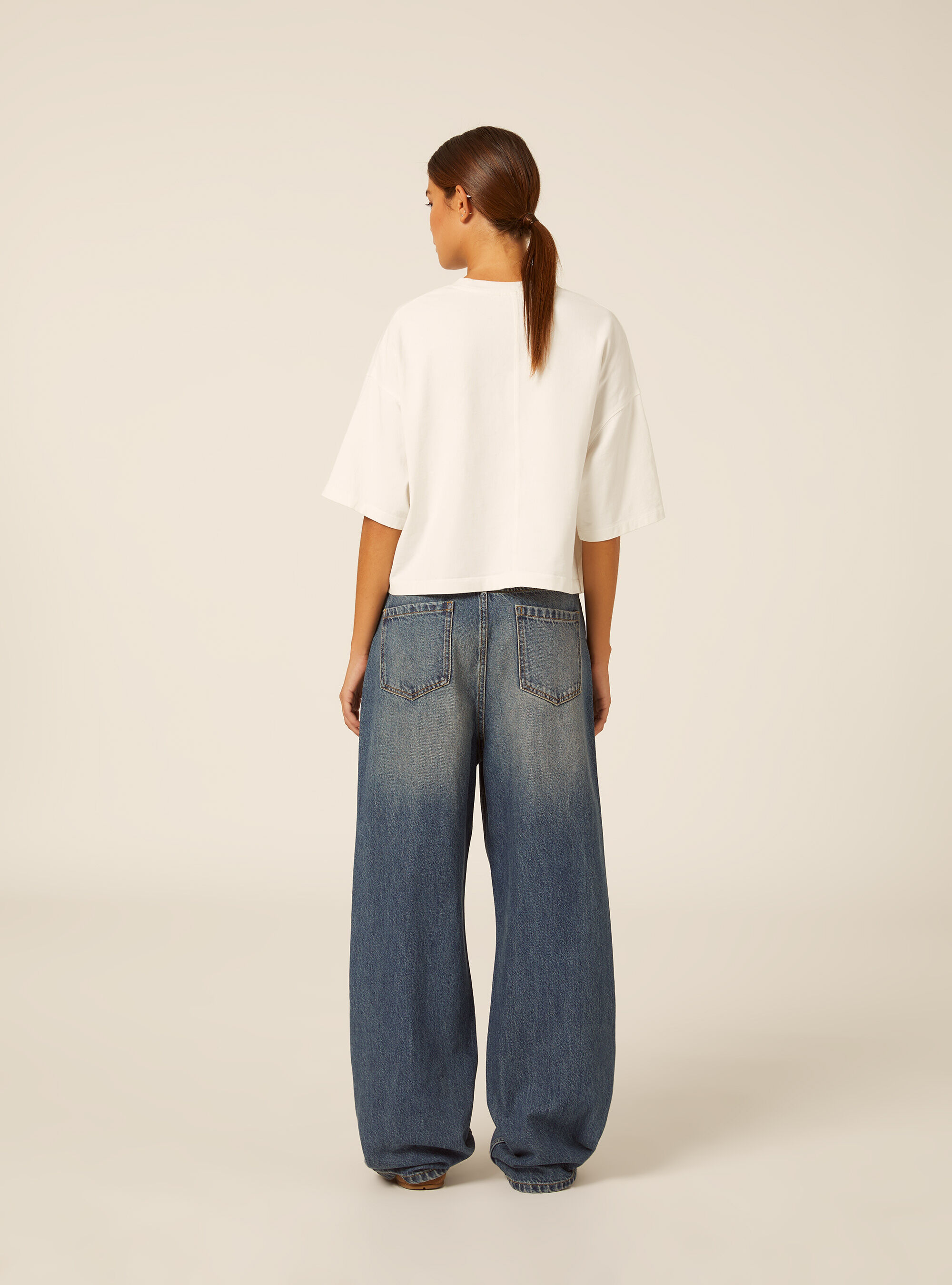 Wide leg jeans, D004 MEDIUM LIGHT BLUE